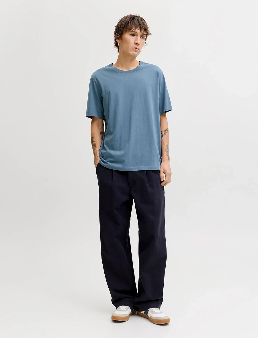 Jack & Jones - JJEORGANIC BASIC TEE SS O-NECK NOOS - kurzärmelig - blue mirage - 4