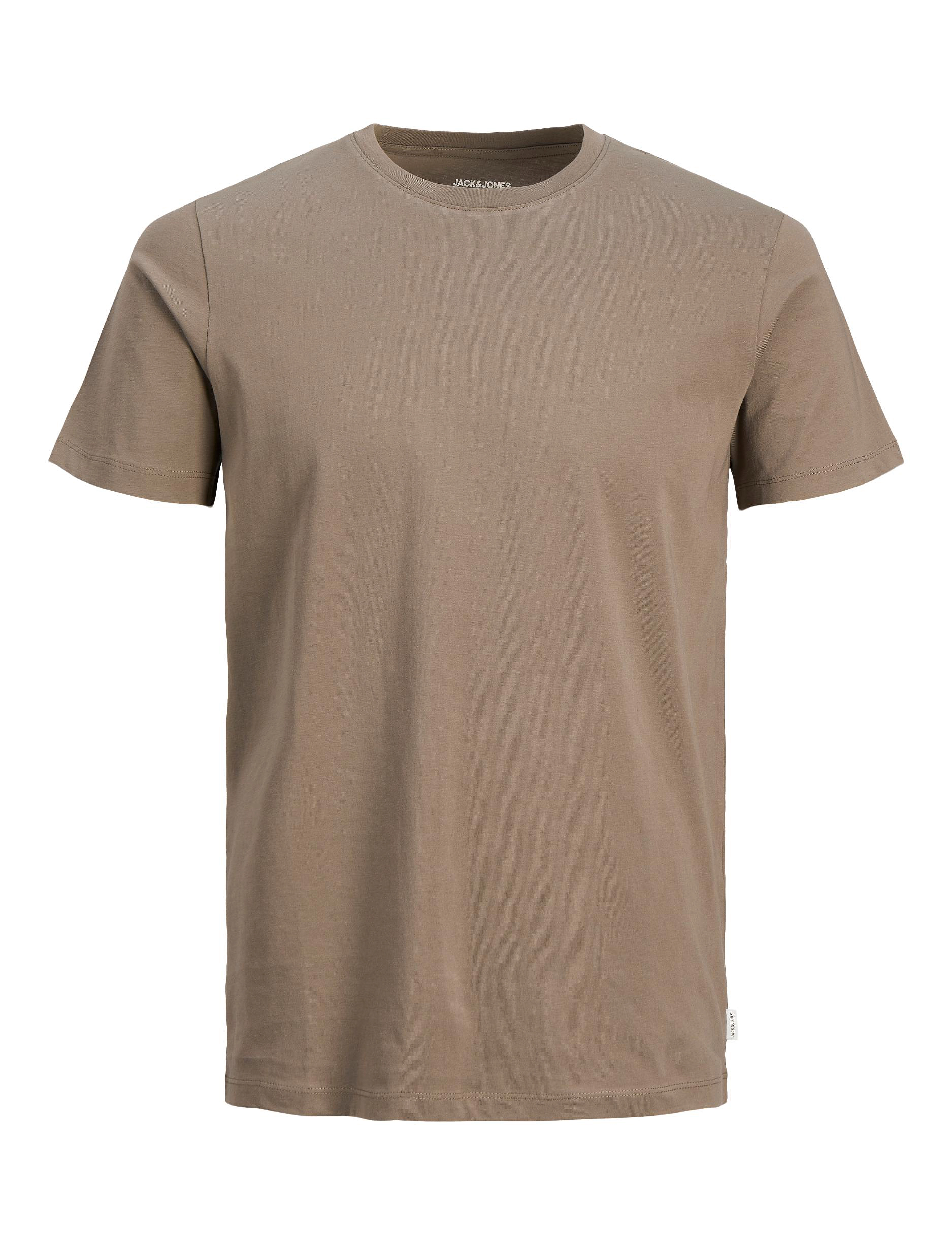 Jack & Jones JJEORGANIC BASIC TEE SS O-NECK NOOS - Jack & Jones - FALCON / beige
