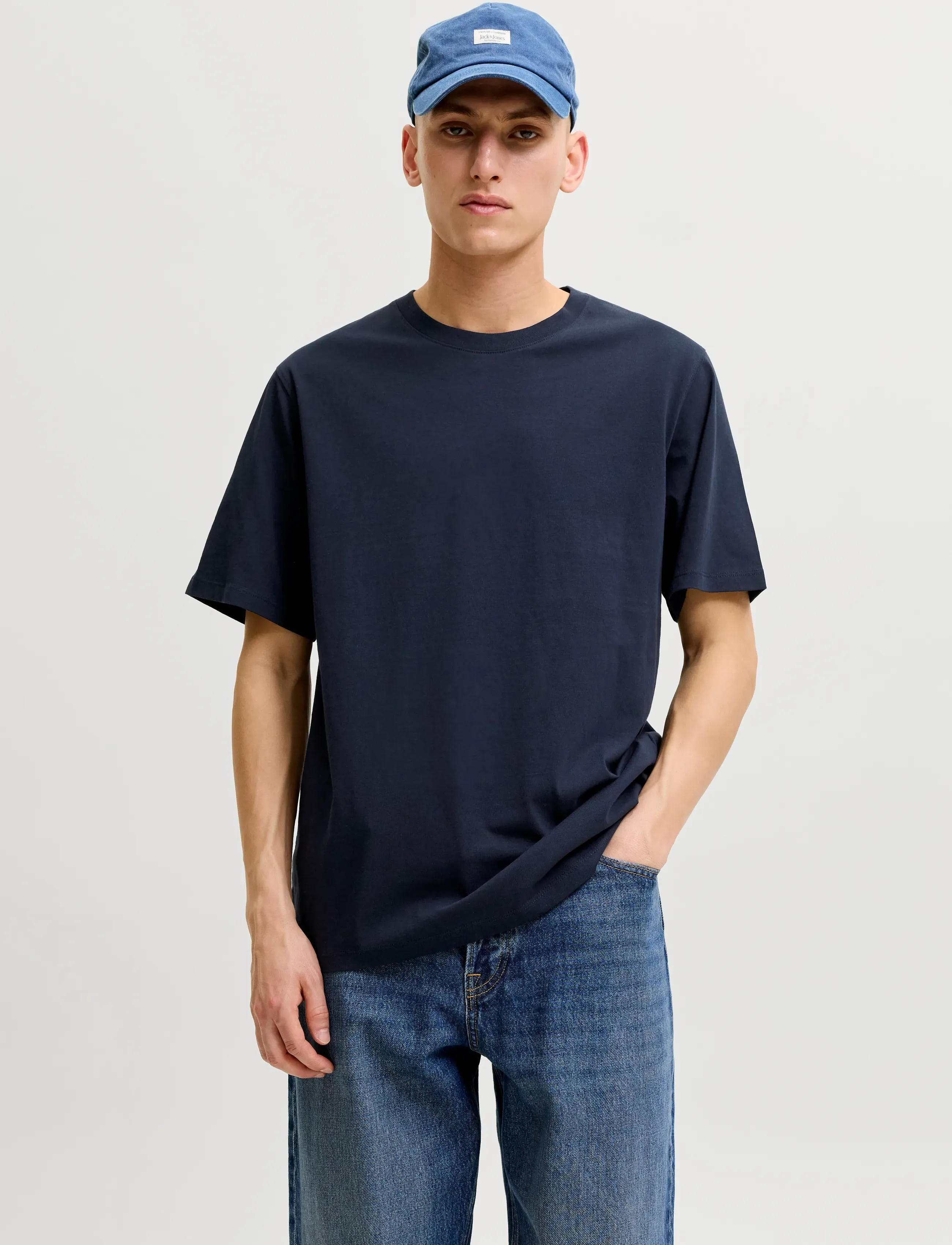 Jack & Jones JJEORGANIC BASIC TEE SS O-NECK NOOS - Kleidung - NAVY BLAZER / navy