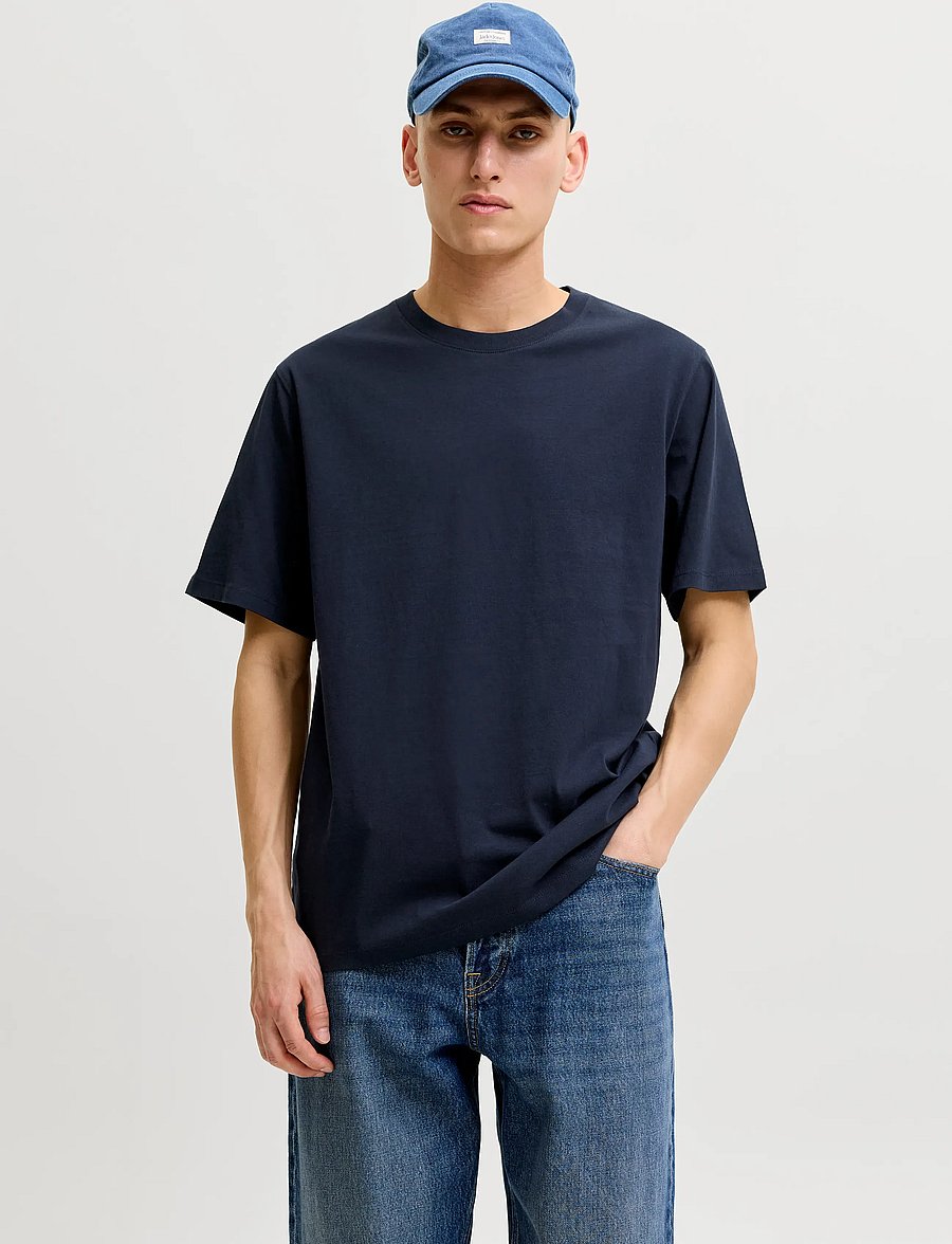 Jack & Jones - JJEORGANIC BASIC TEE SS O-NECK NOOS - kurzärmelig - navy blazer - 0