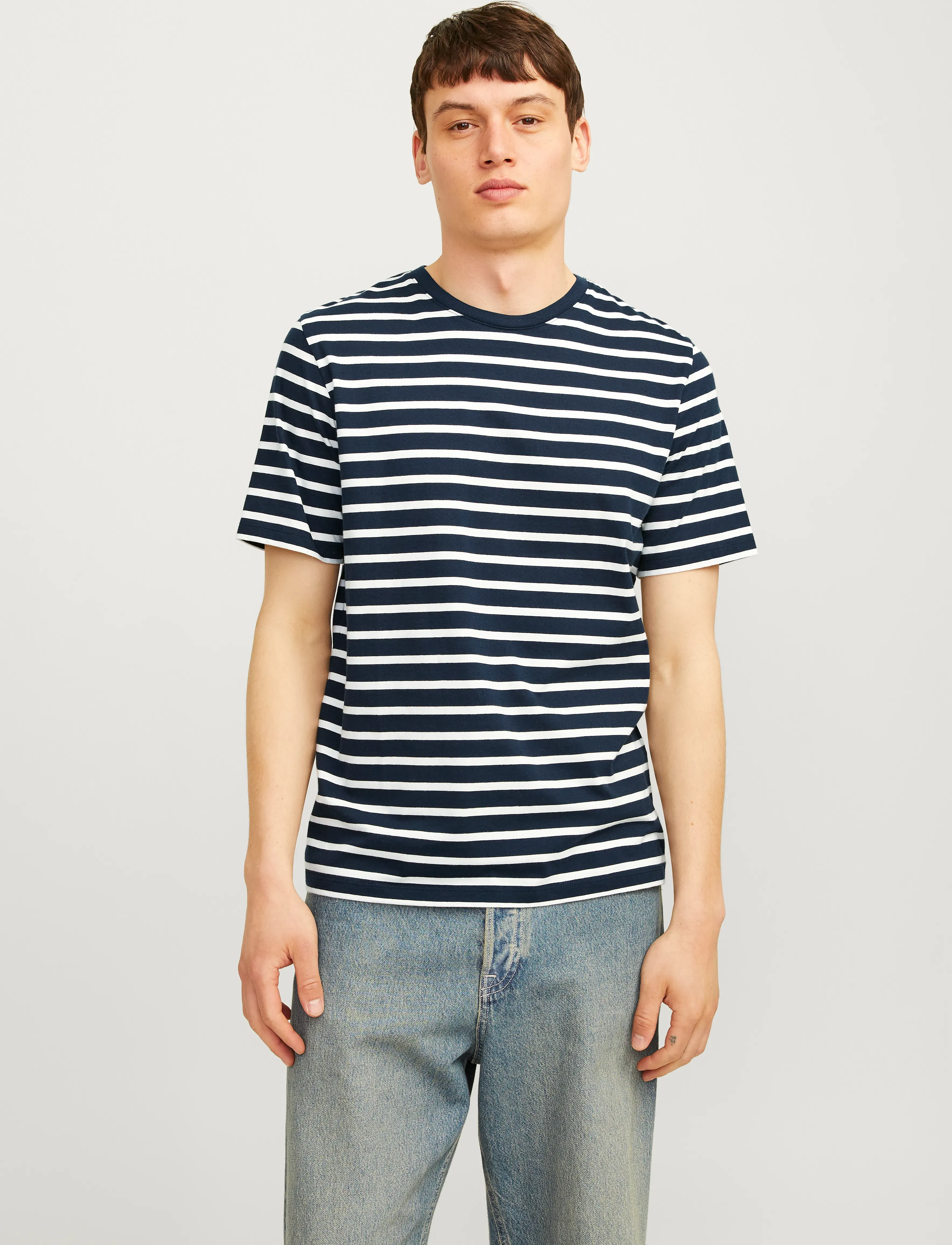 Jack & Jones - JJEORGANIC BASIC TEE SS O-NECK NOOS - laveste priser - navy blazer - 4