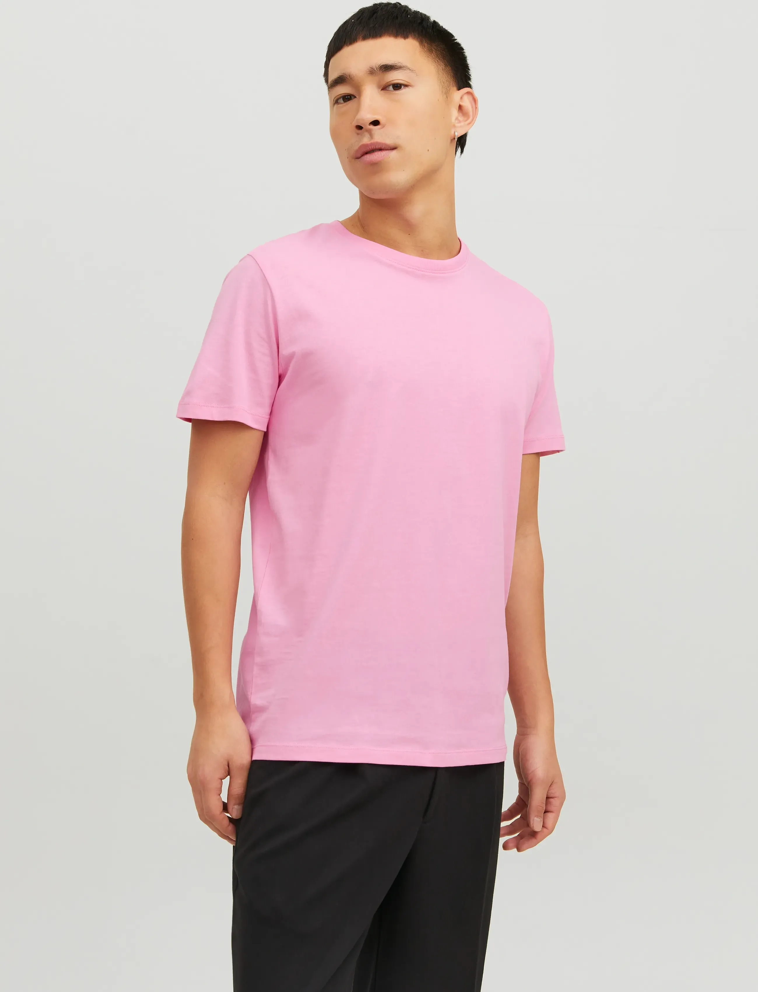 Jack & Jones JJEORGANIC BASIC TEE SS O-NECK NOOS - T-Shirts - PRISM PINK / pink/rose