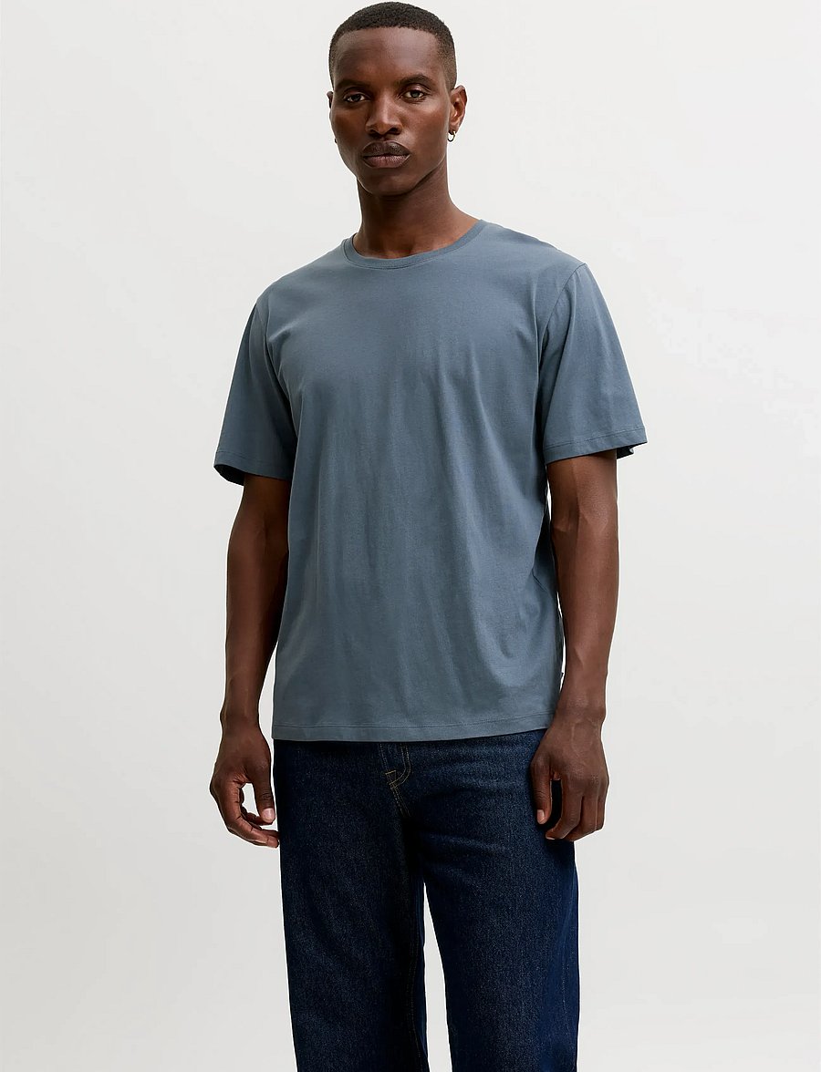 Jack & Jones - JJEORGANIC BASIC TEE SS O-NECK NOOS - kurzärmelige t-shirts - turbulence - 0