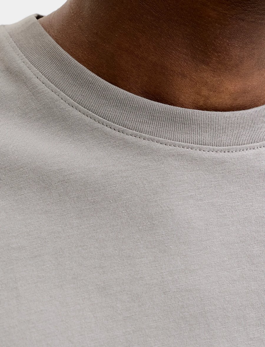 Jack & Jones - JJEORGANIC BASIC TEE SS O-NECK NOOS - kurzärmelig - ultimate grey - 5