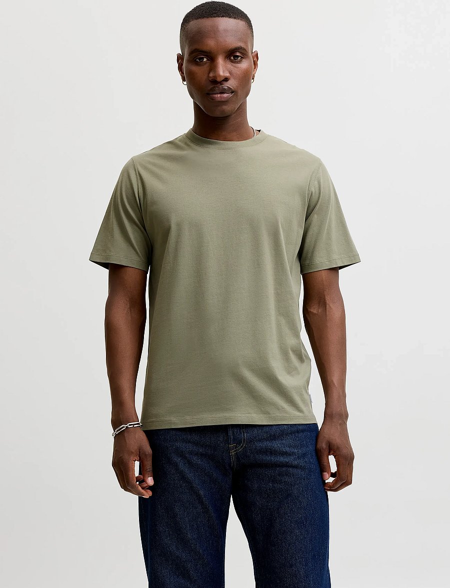 Jack & Jones - JJEORGANIC BASIC TEE SS O-NECK NOOS - kurzärmelig - vetiver - 0