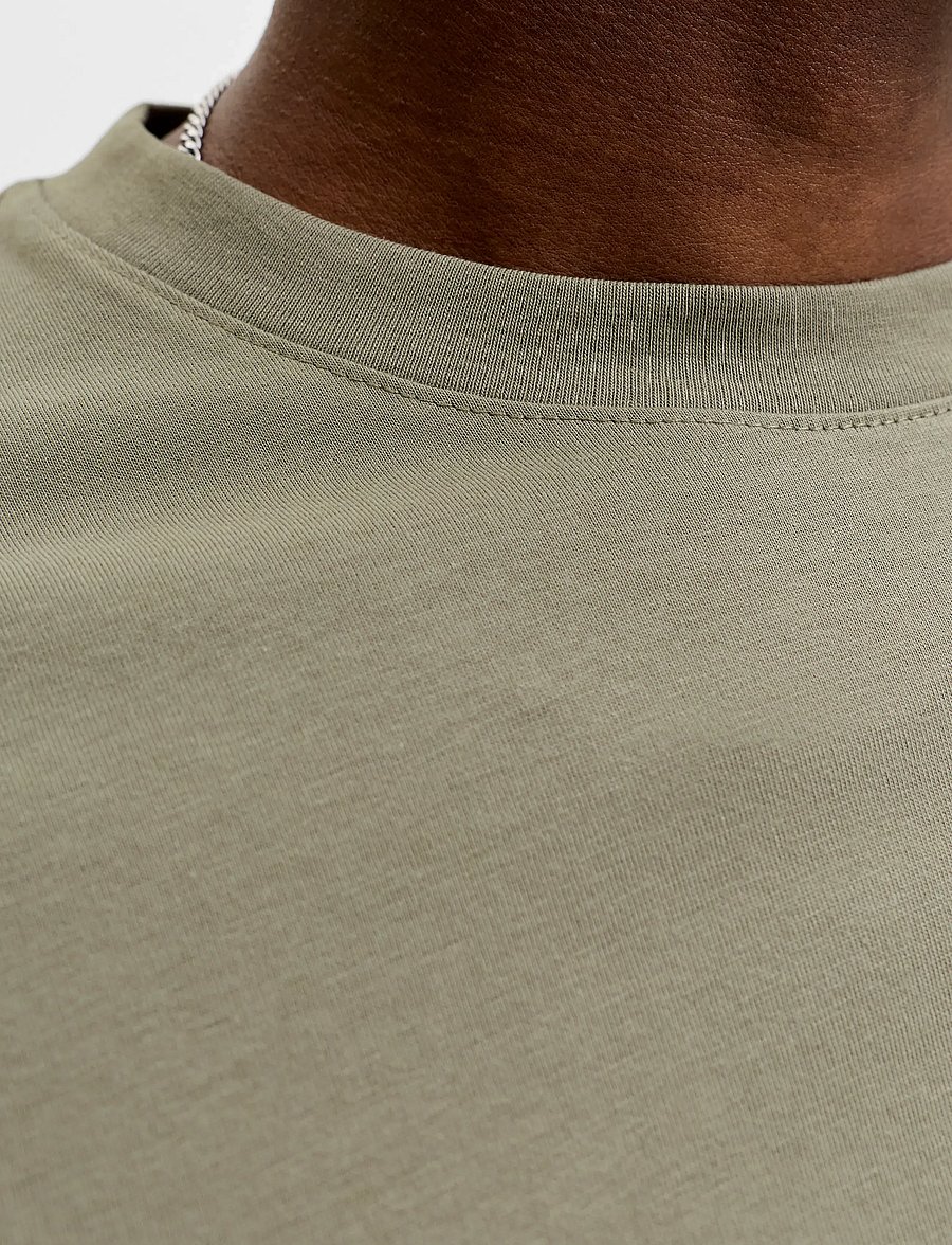 Jack & Jones - JJEORGANIC BASIC TEE SS O-NECK NOOS - kurzärmelig - vetiver - 5