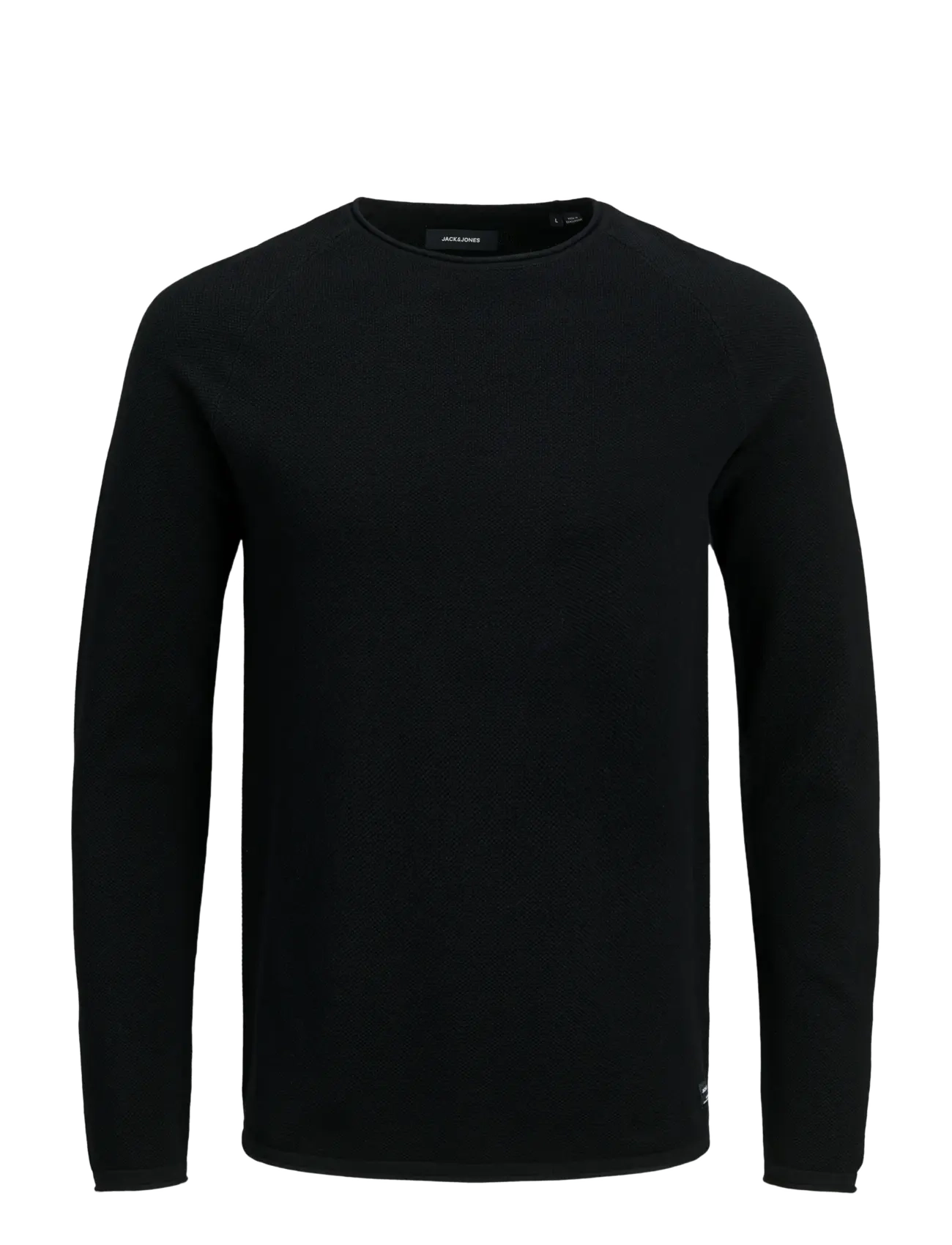 Jack & Jones JJEHILL KNIT CREW NECK NOOS - Basic-Strickmode - BLACK / black