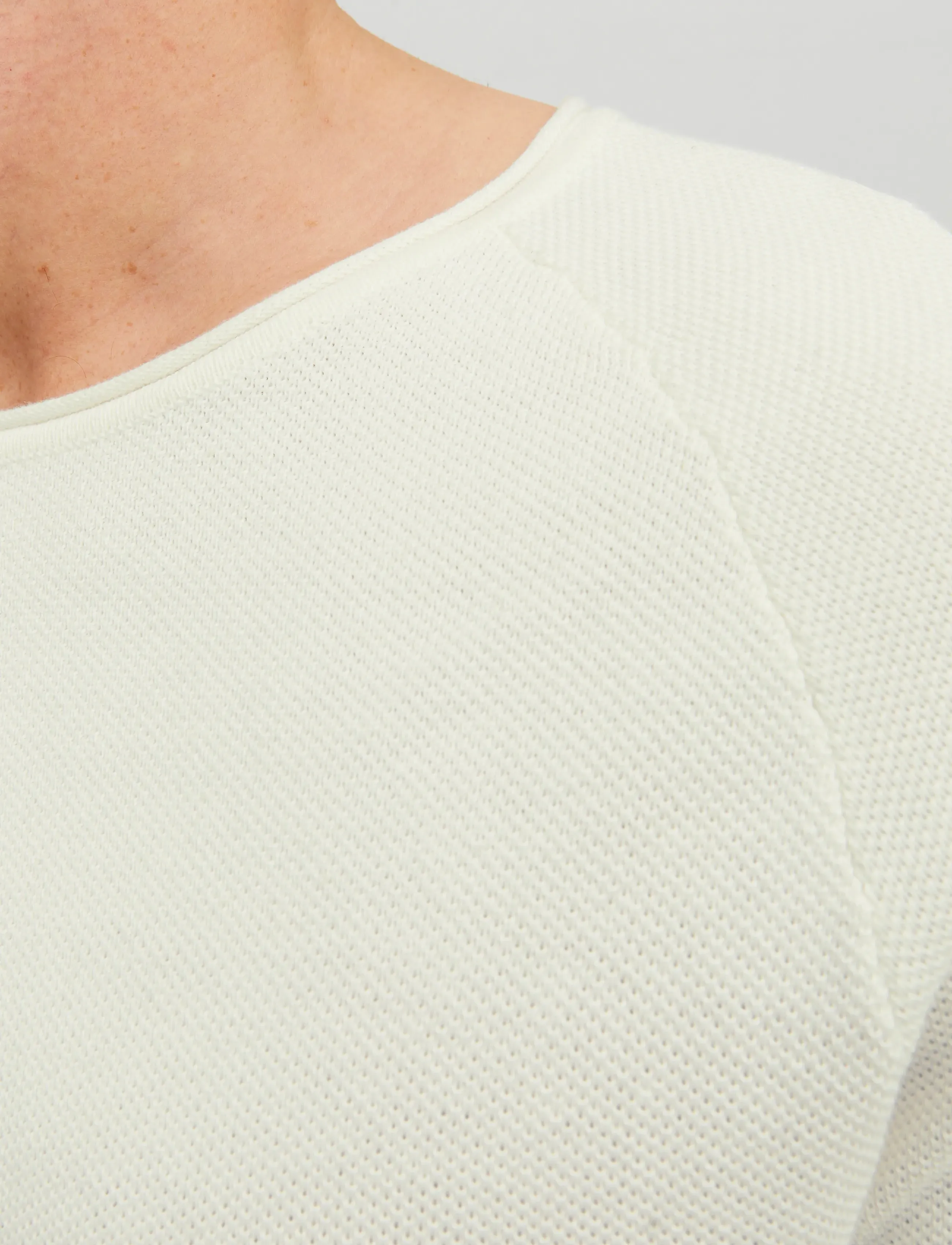 Jack & Jones - JJEHILL KNIT CREW NECK NOOS - rundhals - cloud dancer - 4