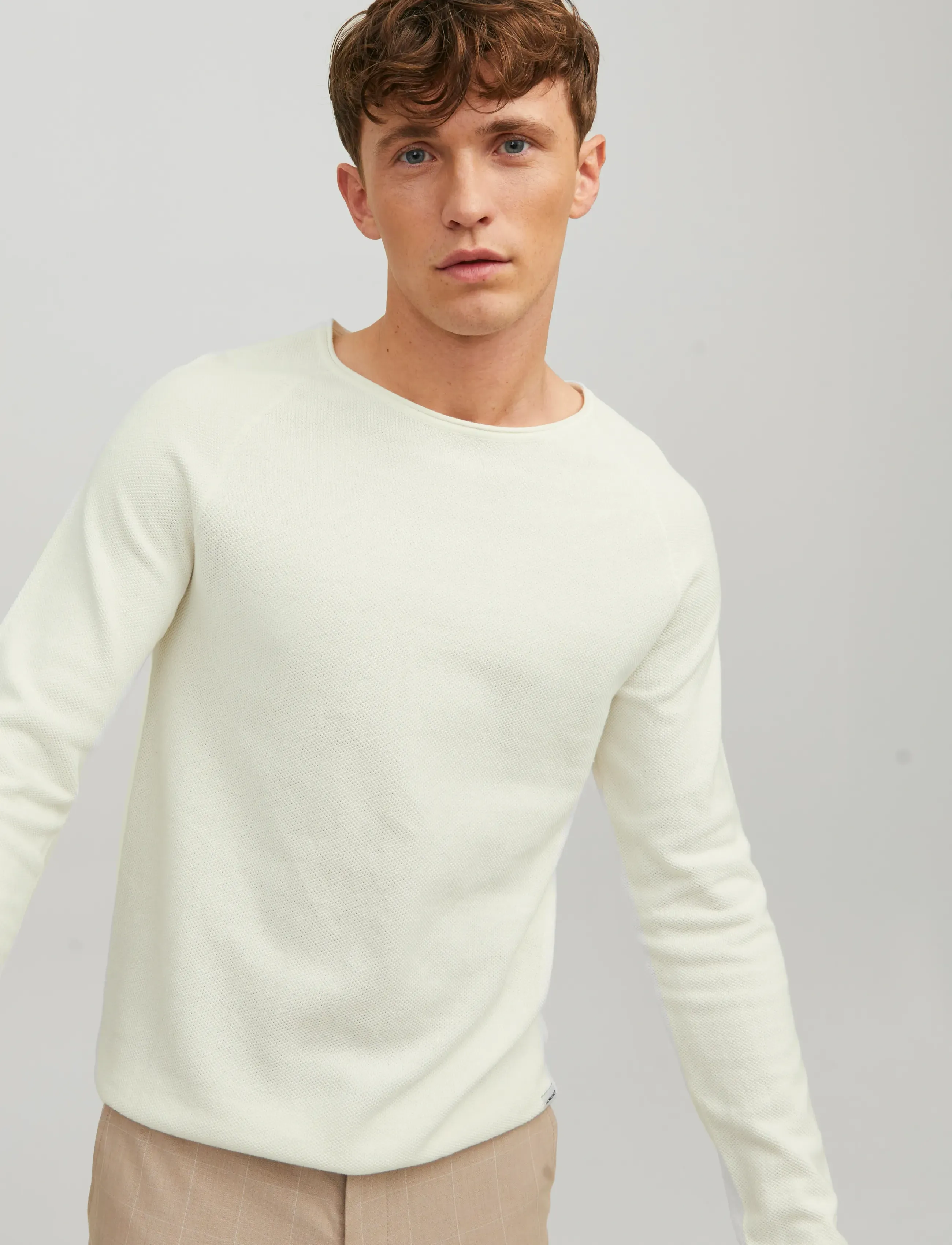 Jack & Jones - JJEHILL KNIT CREW NECK NOOS - rundhals - cloud dancer - 5
