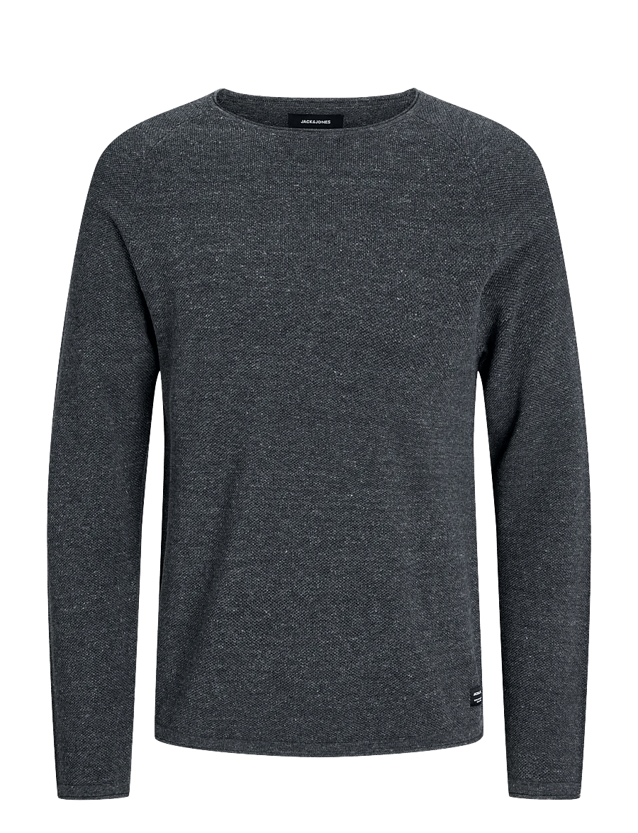 Jack & Jones - JJEHILL KNIT CREW NECK NOOS - rund hals - dark grey melange - 1