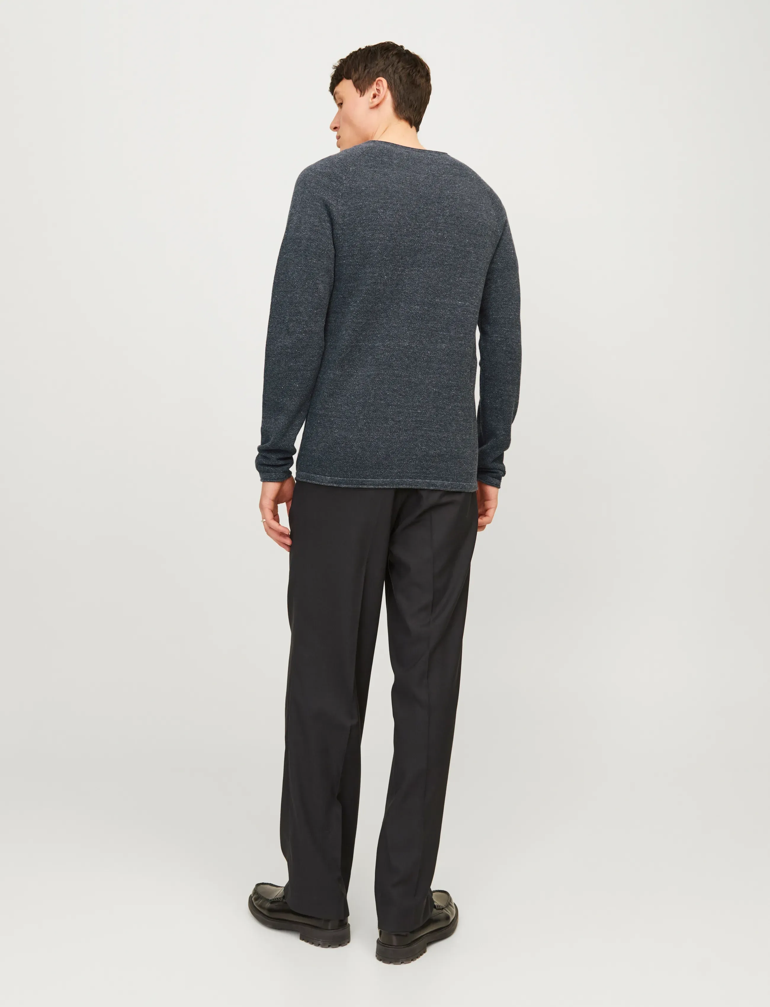 Jack & Jones - JJEHILL KNIT CREW NECK NOOS - rund hals - dark grey melange - 3