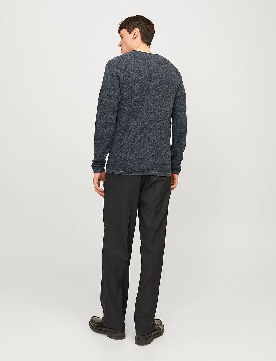 Jack & Jones - JJEHILL KNIT CREW NECK NOOS - rund hals - dark grey melange - 3