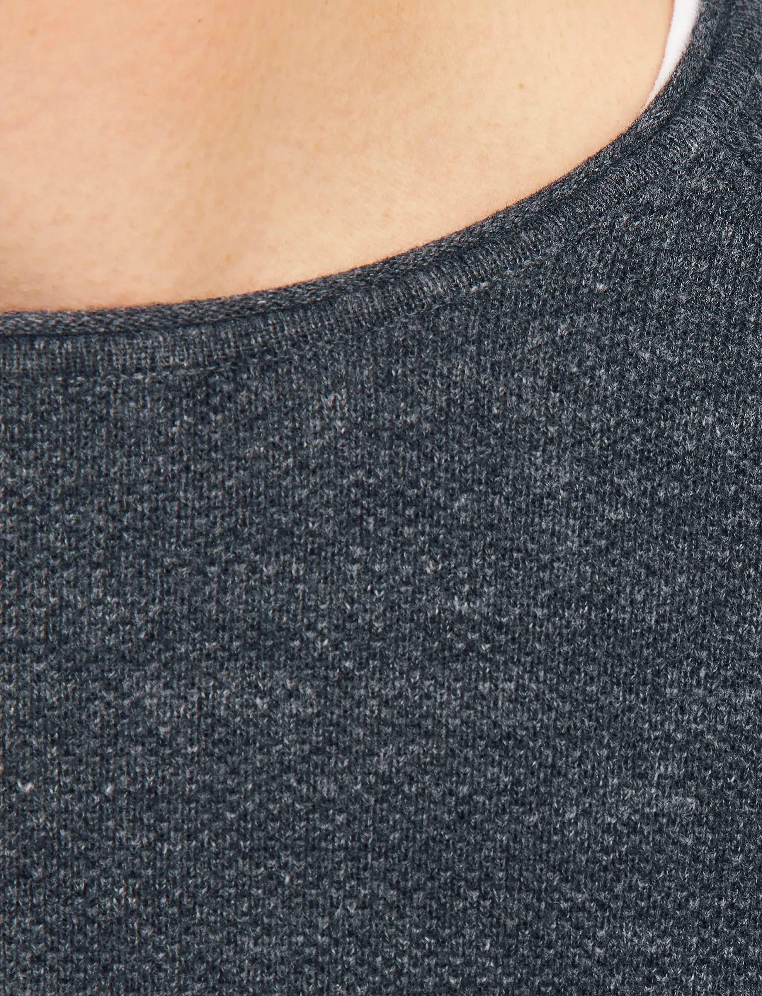 Jack & Jones - JJEHILL KNIT CREW NECK NOOS - rund hals - dark grey melange - 5