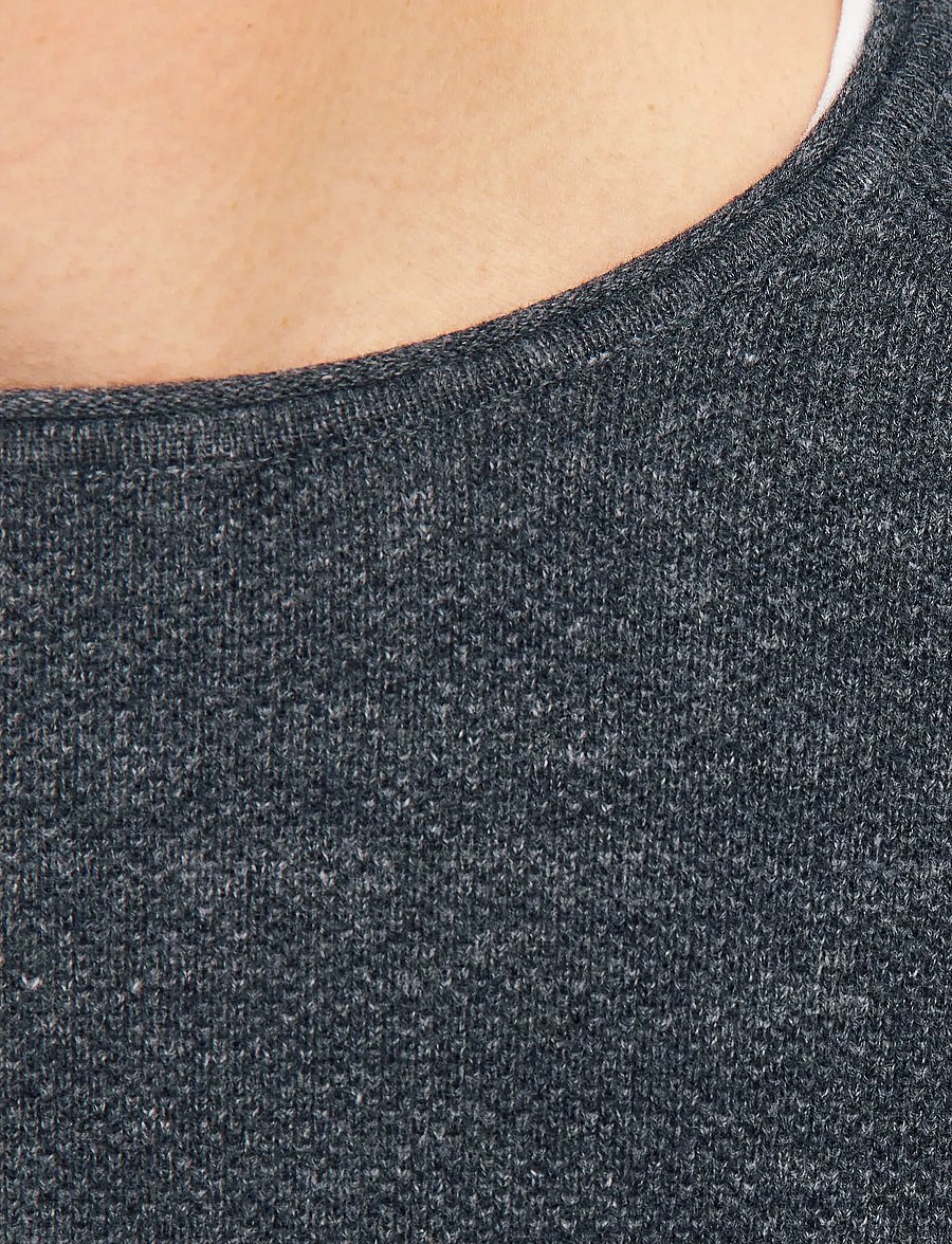 Jack & Jones - JJEHILL KNIT CREW NECK NOOS - rund hals - dark grey melange - 5