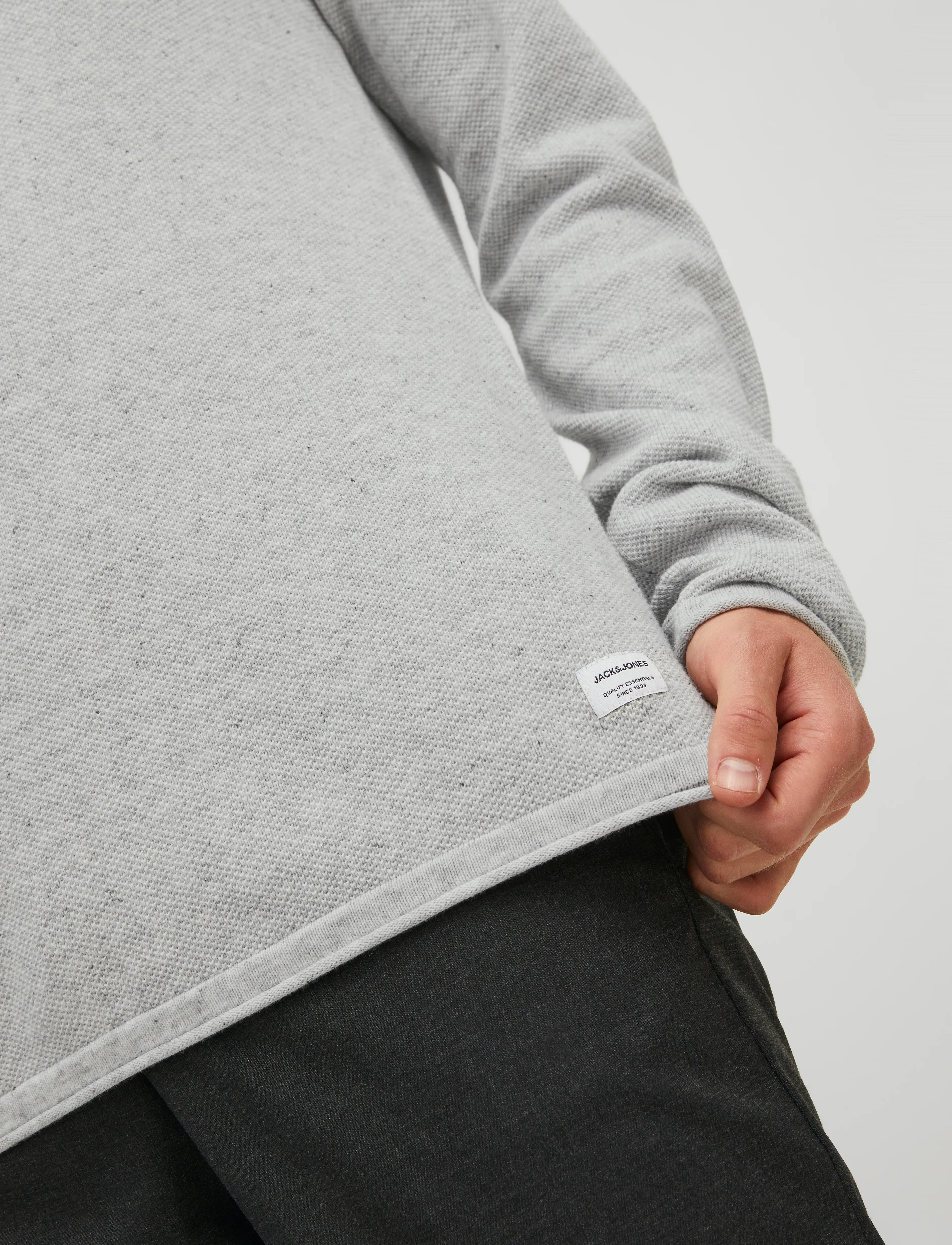 Jack & Jones - JJEHILL KNIT CREW NECK NOOS - rund hals - light grey melange - 5