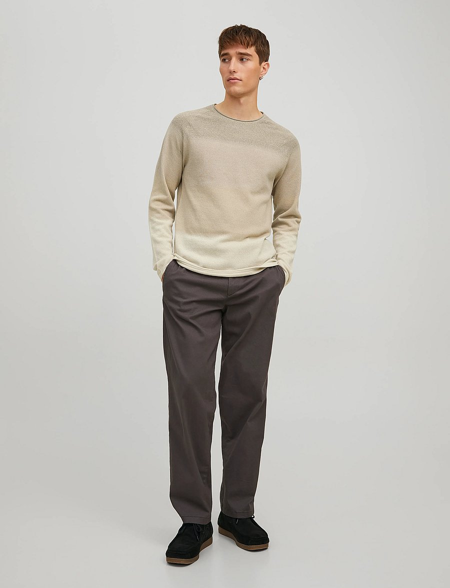 Jack & Jones - JJEHILL KNIT CREW NECK NOOS - rundhals - oatmeal - 4