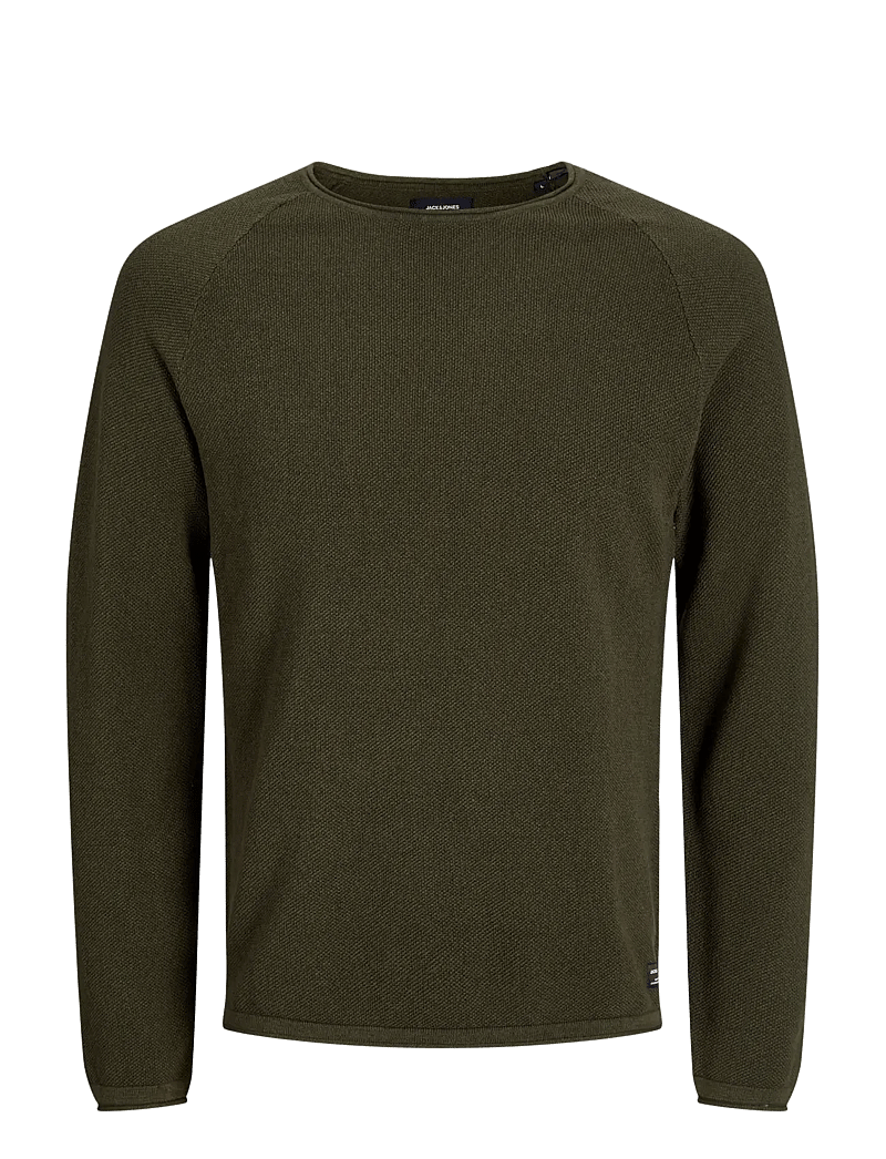 Jack & Jones - JJEHILL KNIT CREW NECK NOOS - pyöreäaukkoiset - olive night - 1
