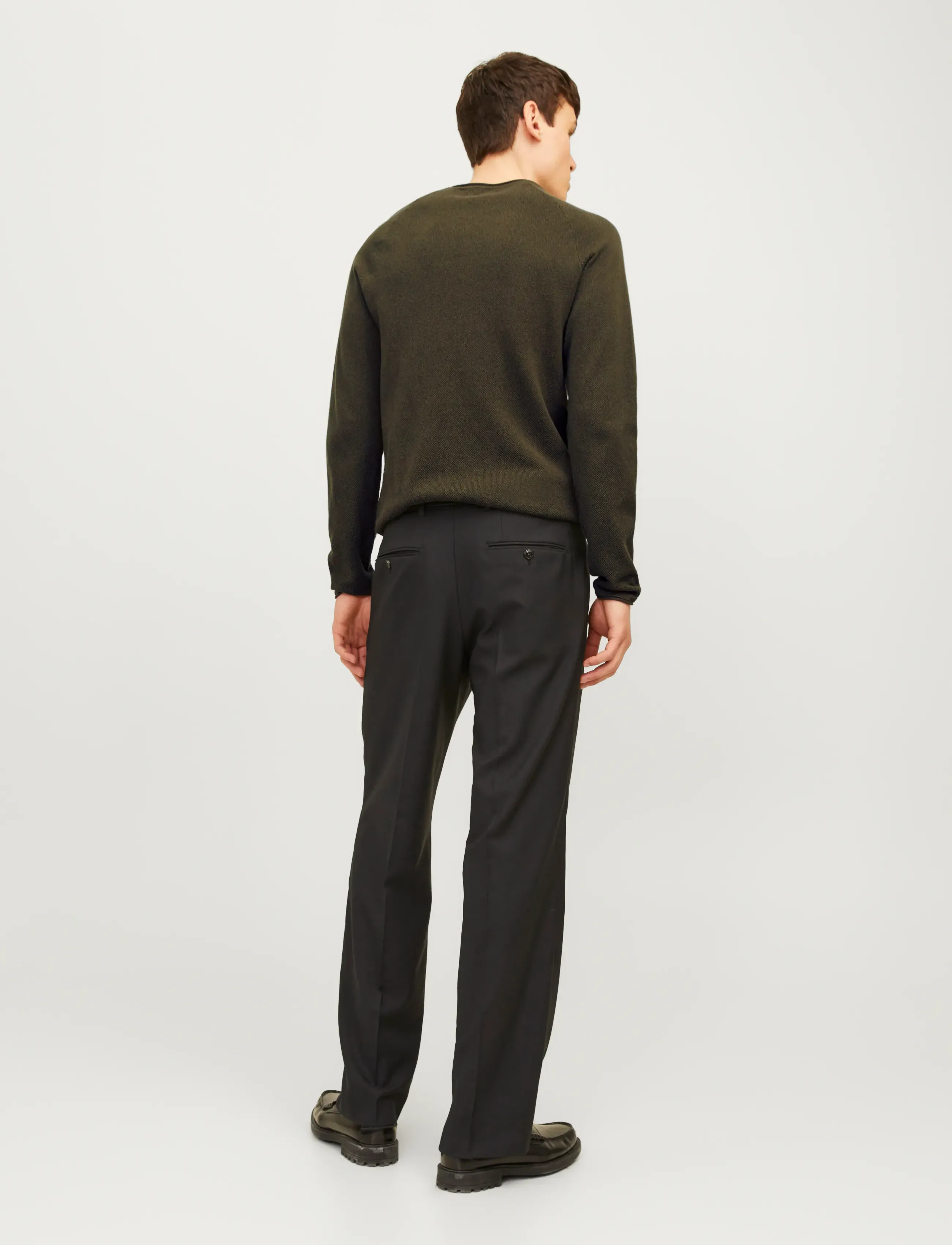 Jack & Jones - JJEHILL KNIT CREW NECK NOOS - kringlótt hálsmál - olive night - 3