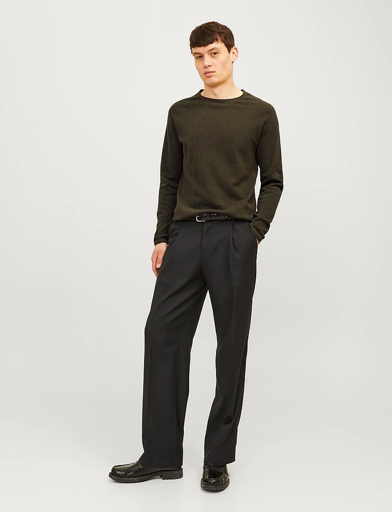 Jack & Jones - JJEHILL KNIT CREW NECK NOOS - pyöreäaukkoiset - olive night - 4