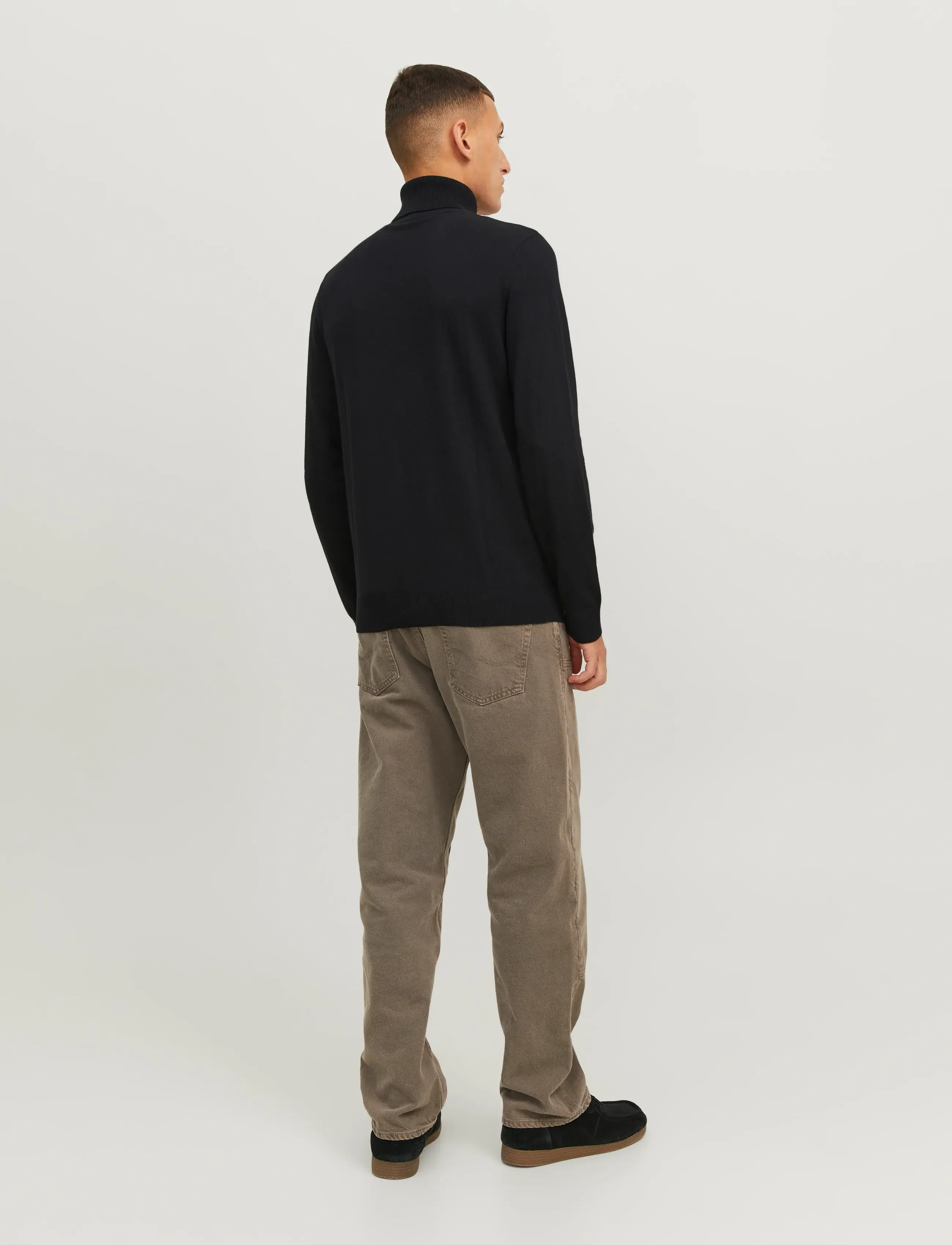 Jack & Jones - JJEEMIL KNIT ROLL NECK NOOS - golfai - black - 3