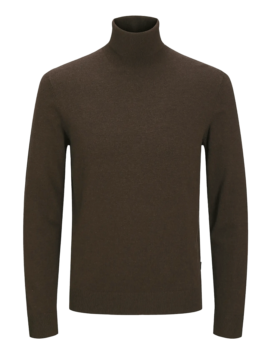Jack & Jones - JJEEMIL KNIT ROLL NECK NOOS - turtlenecks - mulch - 1