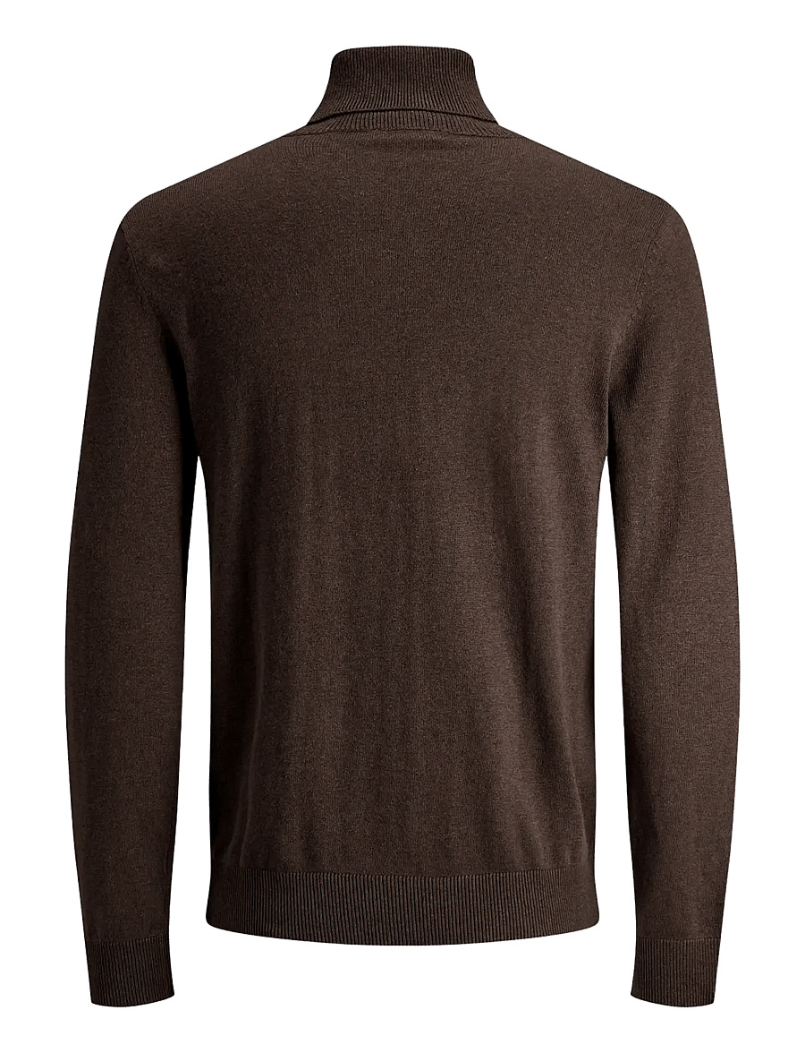 Jack & Jones - JJEEMIL KNIT ROLL NECK NOOS - turtlenecks - mulch - 2
