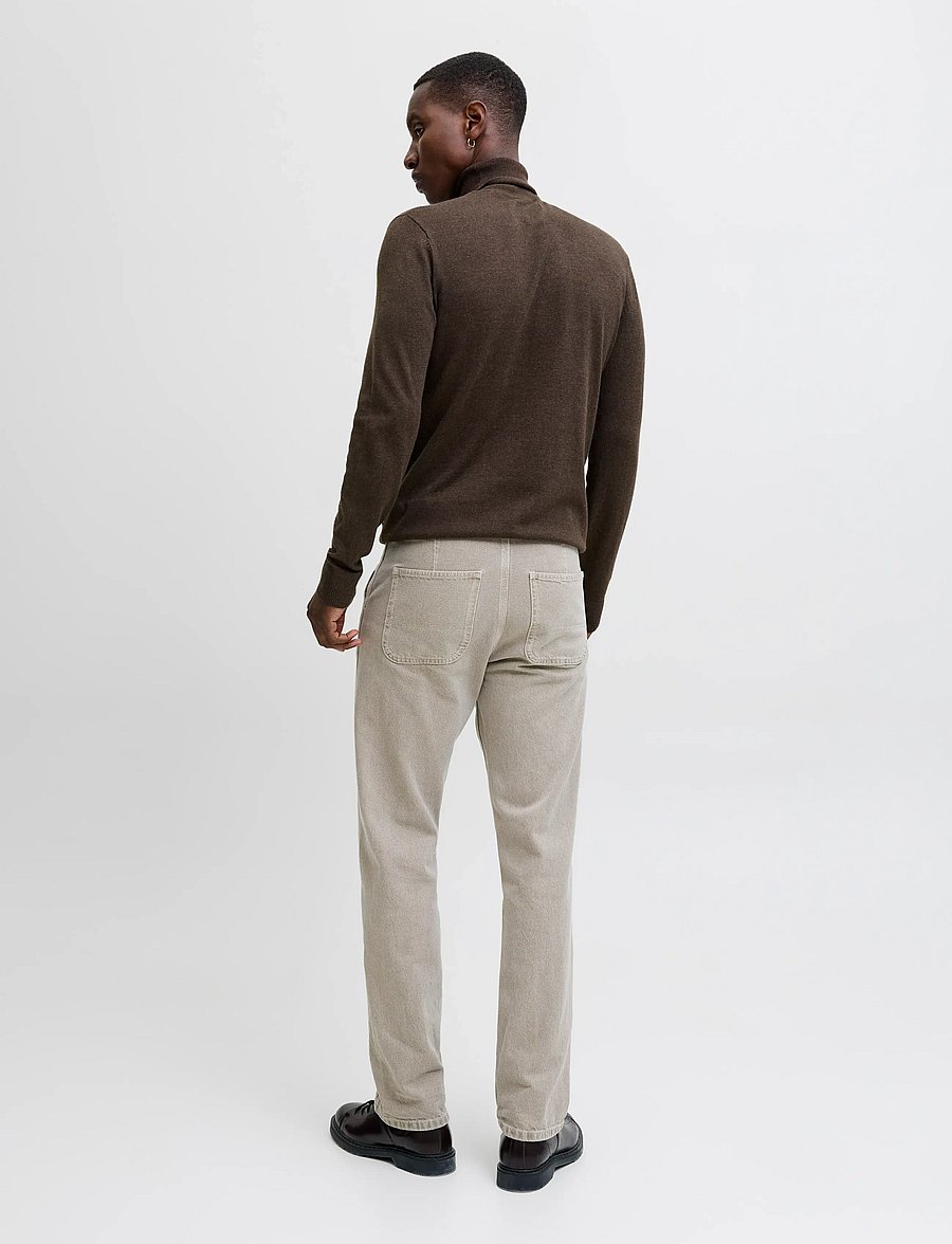 Jack & Jones - JJEEMIL KNIT ROLL NECK NOOS - turtlenecks - mulch - 3