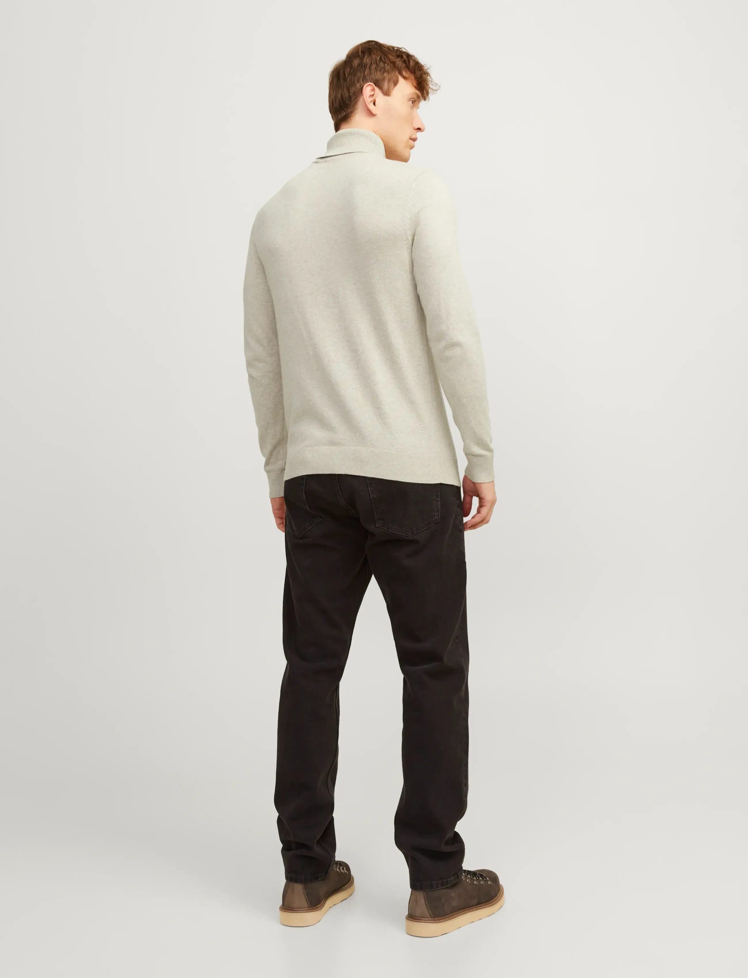 Jack & Jones - JJEEMIL KNIT ROLL NECK NOOS - rullekraver - oatmeal - 3