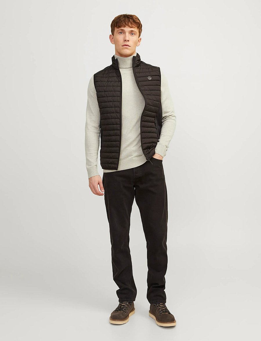 Jack & Jones - JJEEMIL KNIT ROLL NECK NOOS - turtlenecks - oatmeal - 4