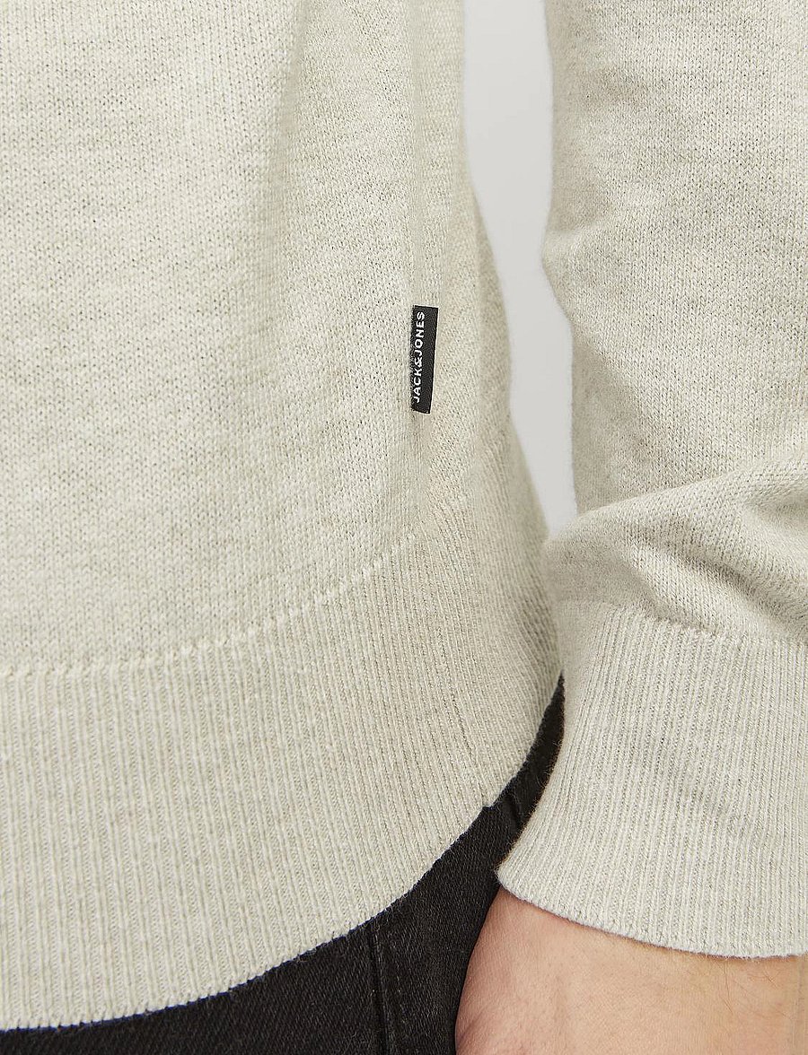 Jack & Jones - JJEEMIL KNIT ROLL NECK NOOS - turtlenecks - oatmeal - 5