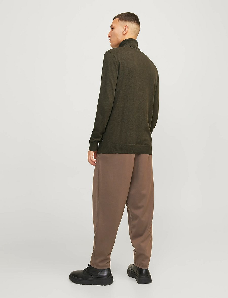 Jack & Jones - JJEEMIL KNIT ROLL NECK NOOS - kõrge kaelusega - olive night - 3