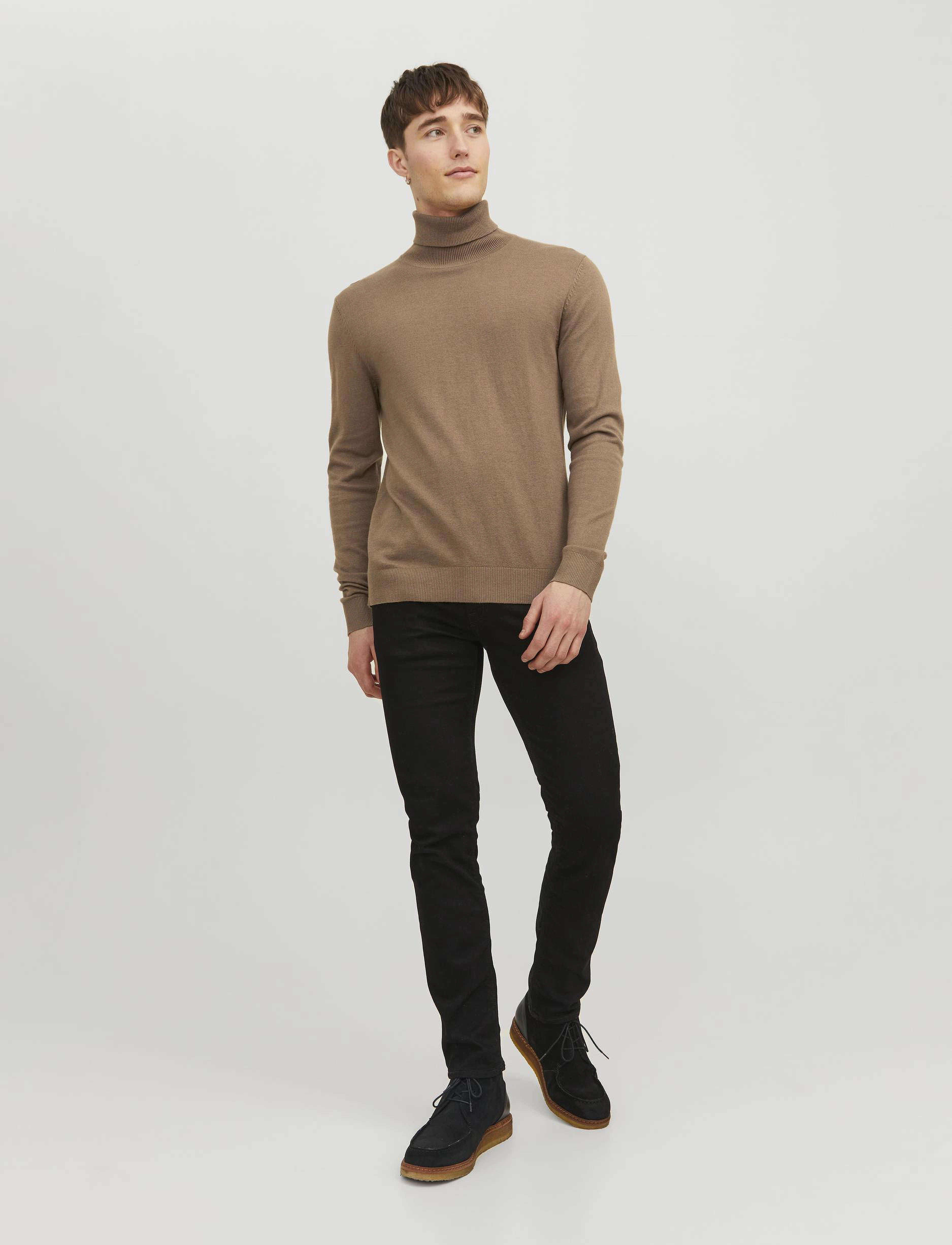 Jack & Jones - JJEEMIL KNIT ROLL NECK NOOS - laveste priser - otter - 4