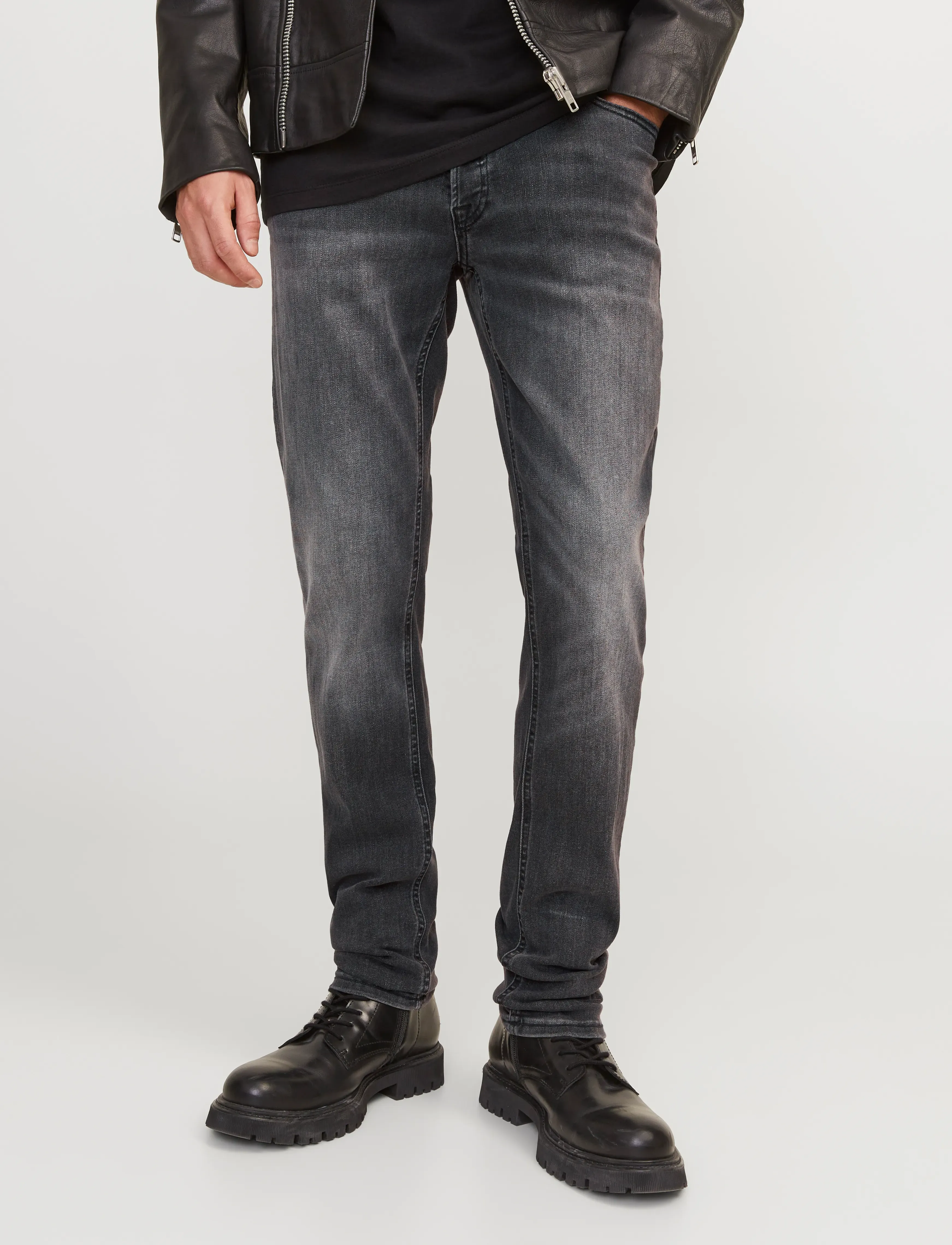 Jack & Jones JJIGLENN JJORIGINAL CB 817 NOOS - Slim jeans - BLACK DENIM / black