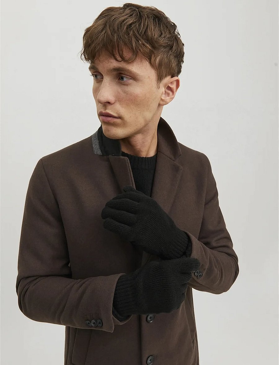 Jack & Jones - JACBARRY KNITTED GLOVES SN - kollektionen - black - 0