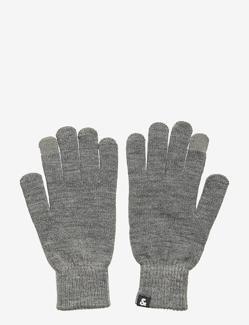 Jack & Jones - JACBARRY KNITTED GLOVES NOOS - kollektsioonid - grey melange - 2