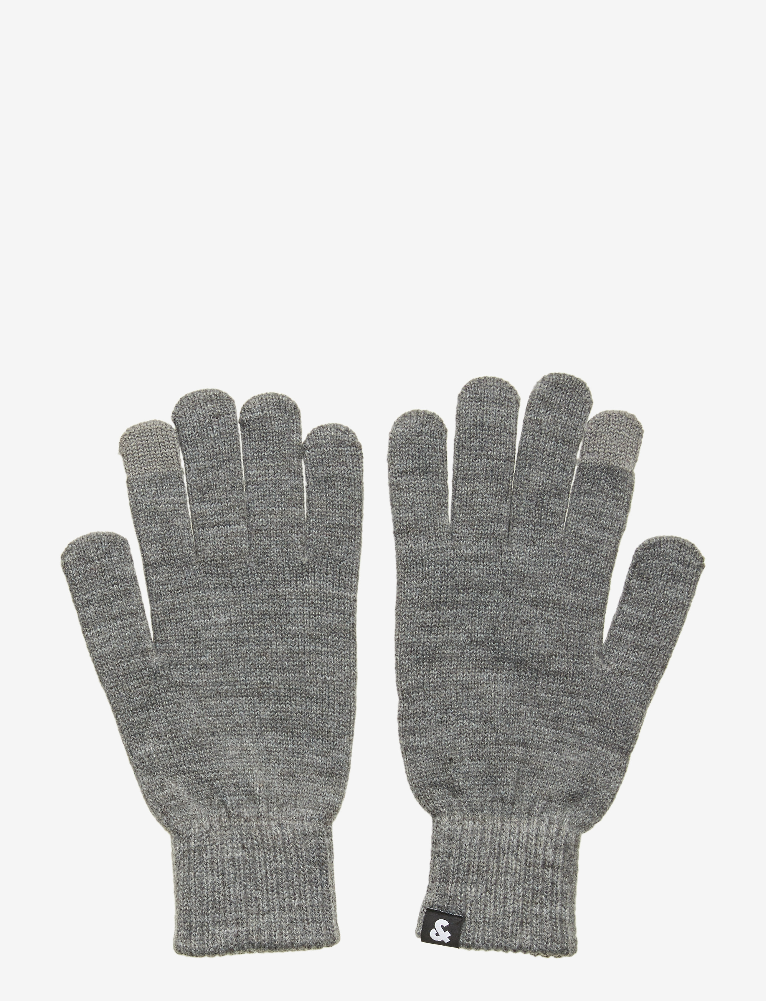 Jack & Jones - JACBARRY KNITTED GLOVES NOOS - mützen & handschuhe - grey melange - 2