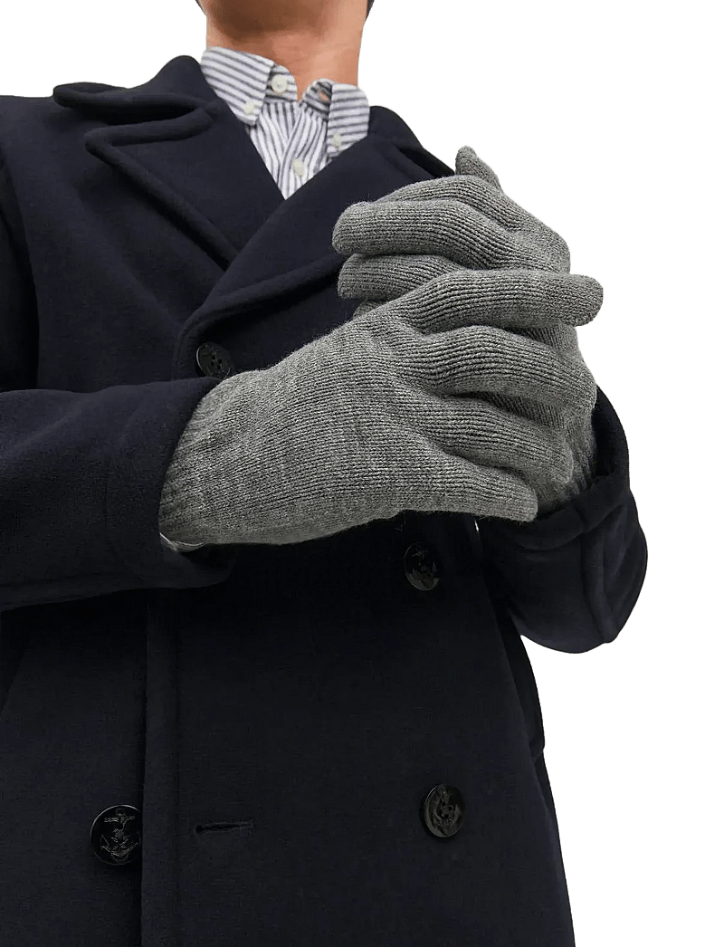 Jack & Jones - JACBARRY KNITTED GLOVES NOOS - kollektsioonid - grey melange - 4