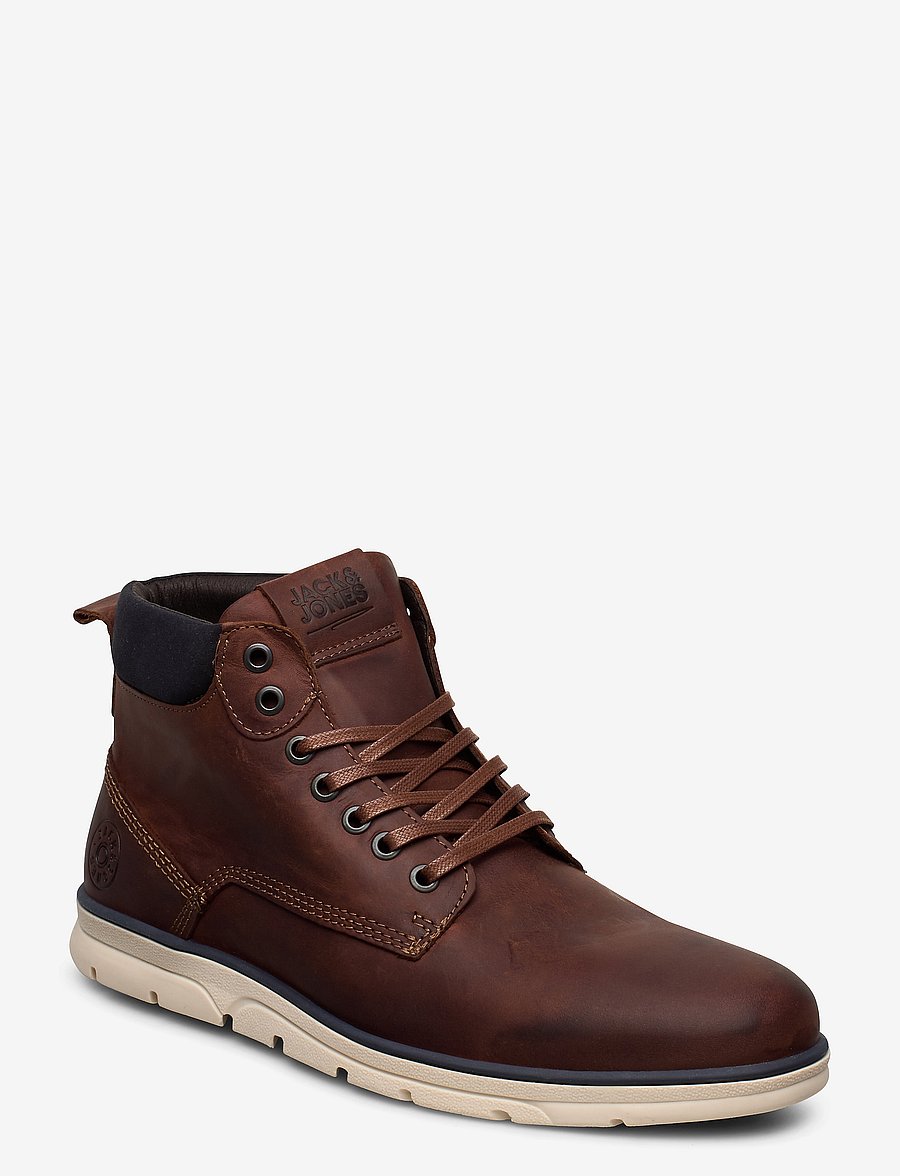 Jack & Jones - JFWTUBAR LEATHER BRANDY SN - veterlaarzen - brandy brown - 1