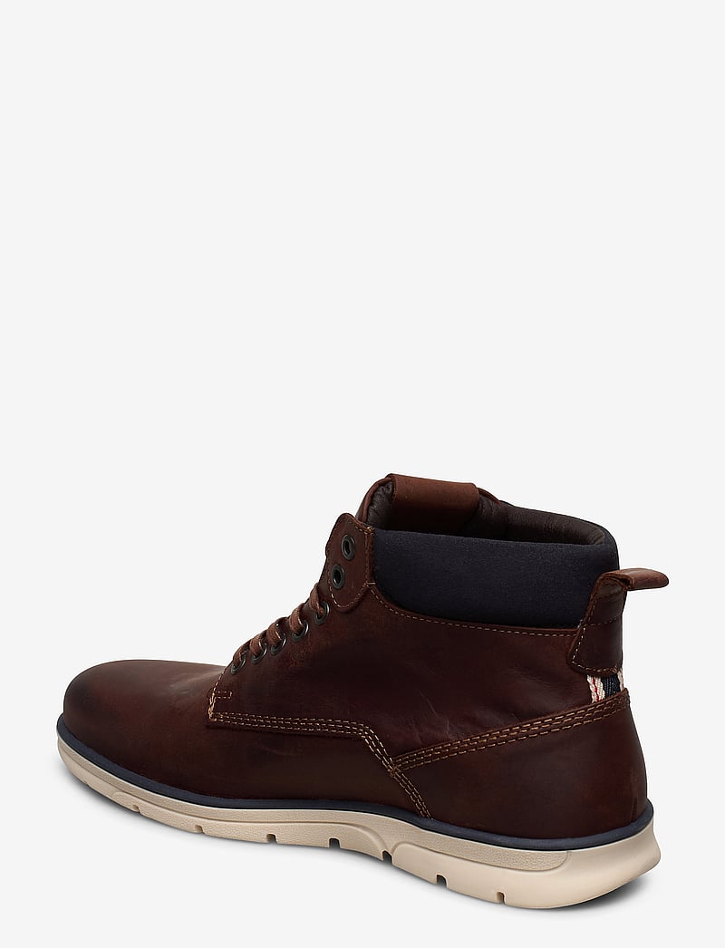Jack & Jones - JFWTUBAR LEATHER BRANDY SN - støvler med snøre - brandy brown - 3