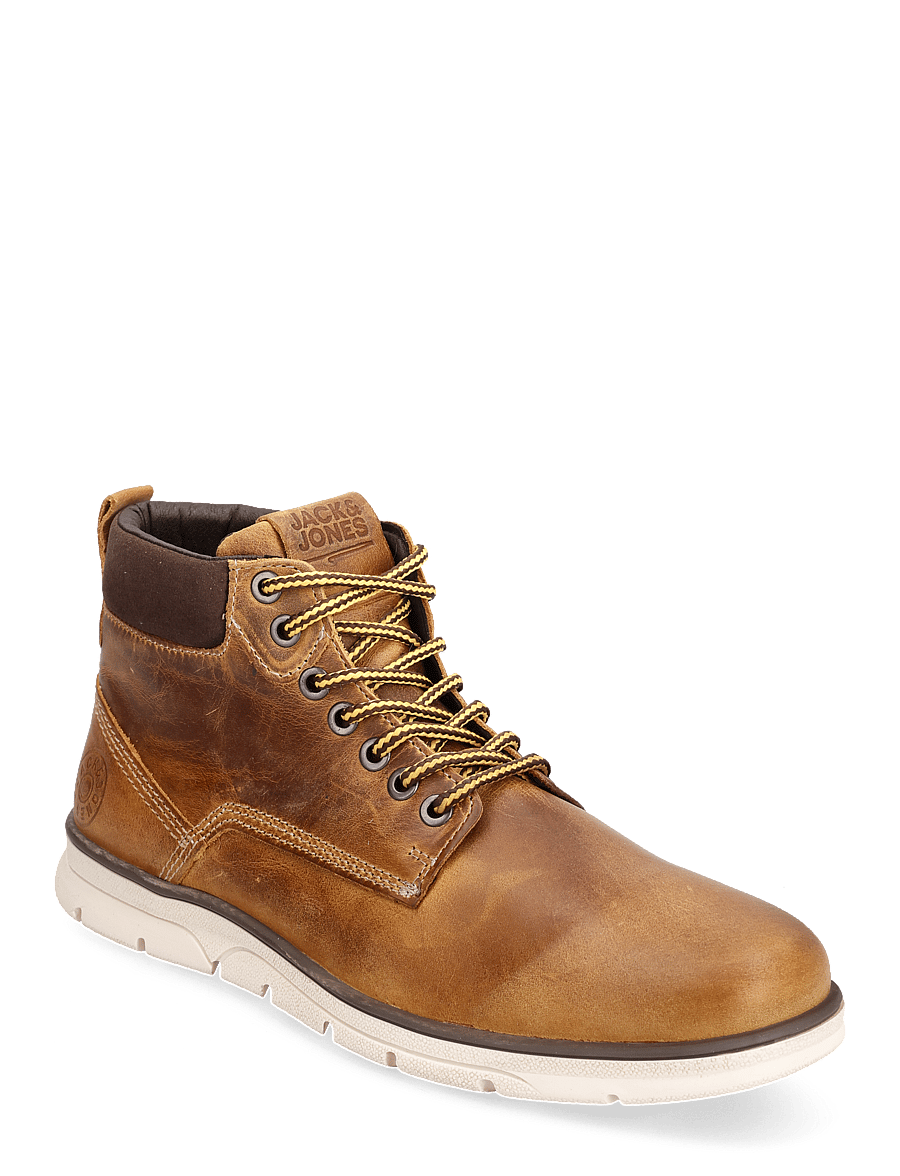 Jack & Jones - JFWTUBAR LEATHER HONEY SN - støvler med snøre - honey - 1