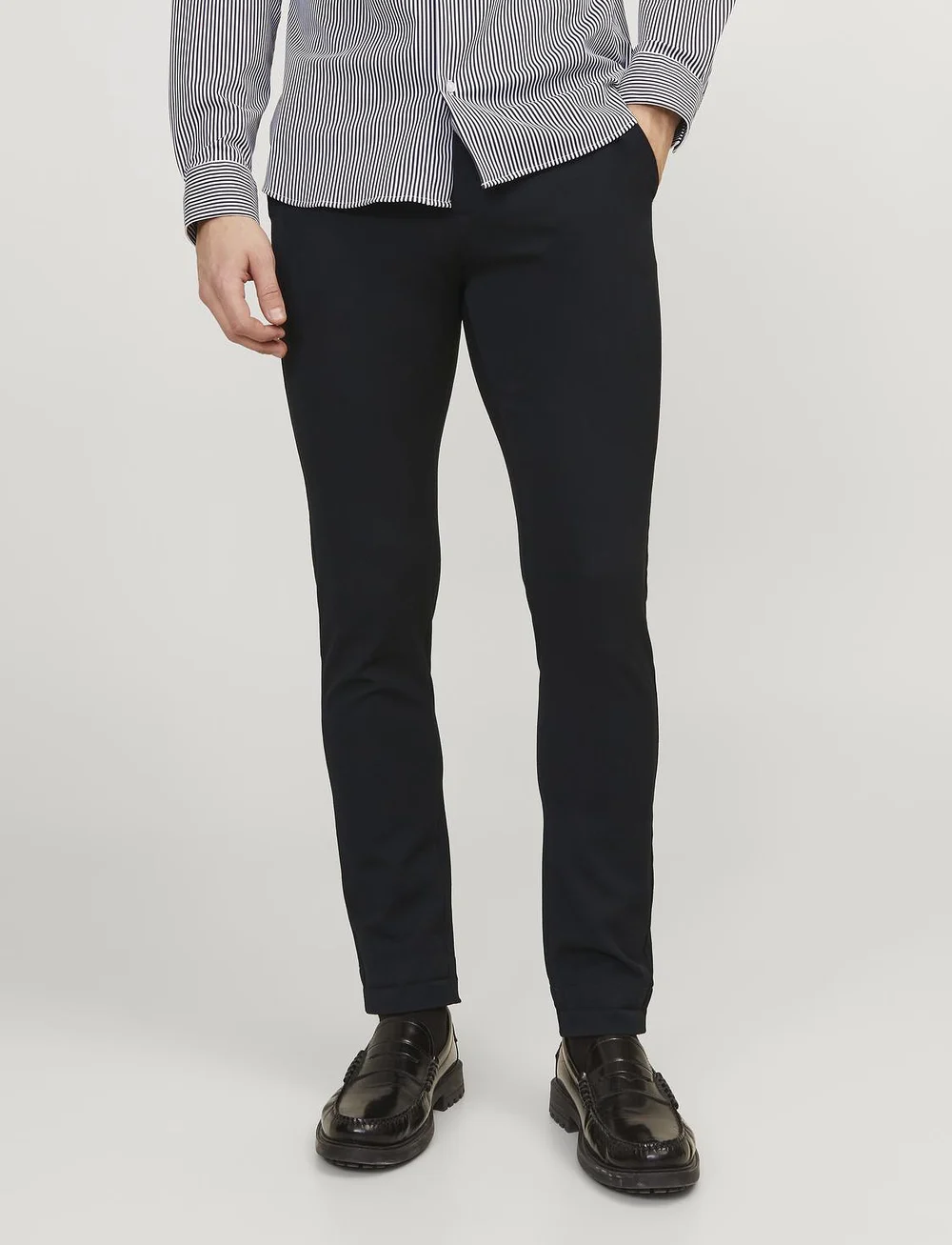 Jack & Jones - JPSTMARCO CONNOR BLACK NOOS - chino stila bikses - black - 0