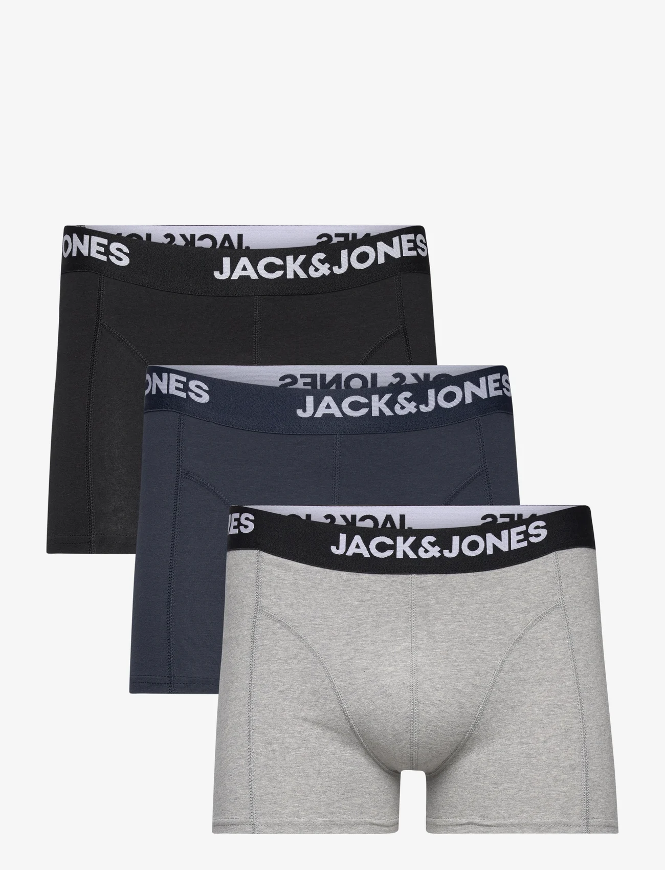 Jack & Jones - JACANTHONY TRUNKS 3 PACK NOOS - zemākās cenas - black - 0