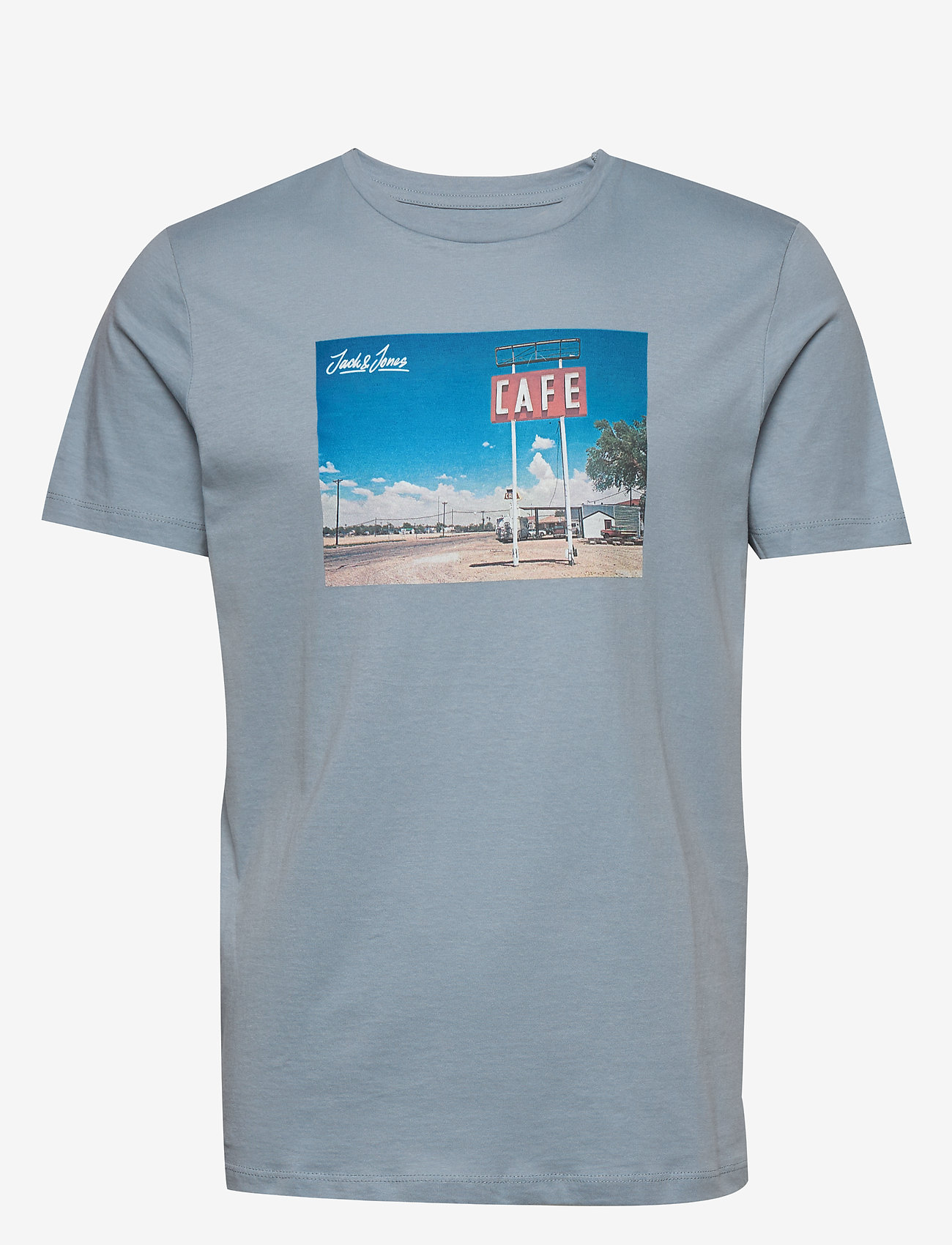 Jack & Jones - JORCAFE TEE SS CREW NECK - ashley blue - 0