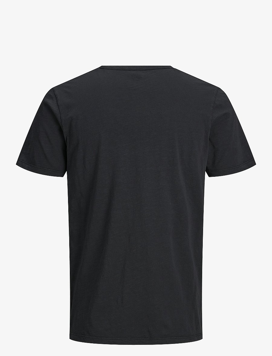 Jack & Jones - JJESPLIT NECK TEE SS NOOS - t-shirts mit v-ausschnitt - black - 2