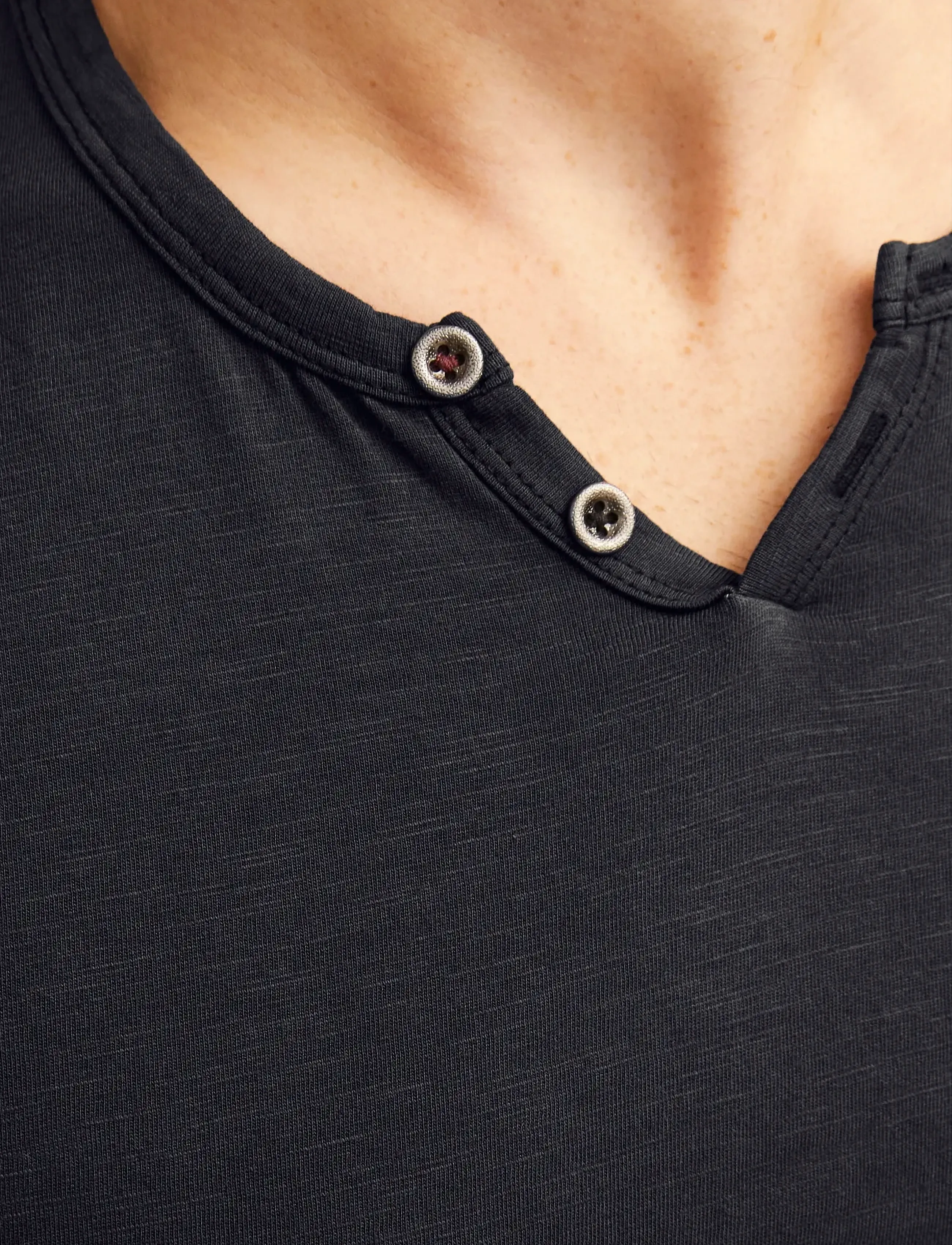 JACK & JONES Jjesplit Neck Tee Ss Noos t-shirts - bas herr – bild 6