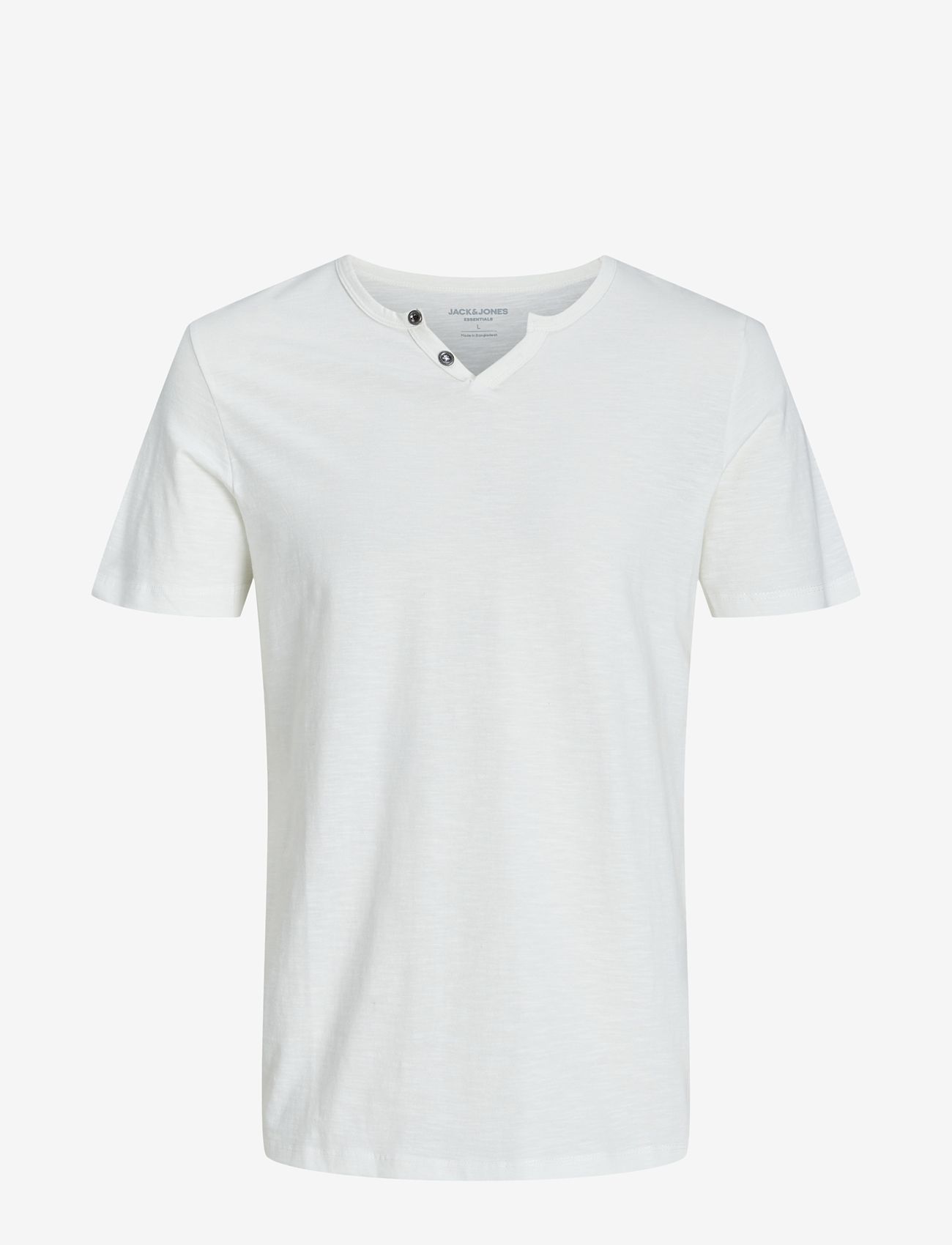 Jack & Jones - JJESPLIT NECK TEE SS NOOS - laveste priser - cloud dancer - 1