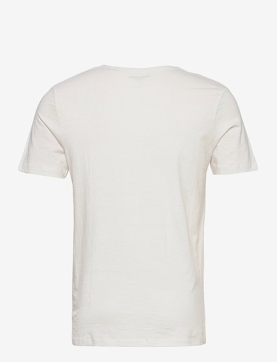 Jack & Jones - JJESPLIT NECK TEE SS NOOS - v-kaelusega t-särgid - cloud dancer - 2