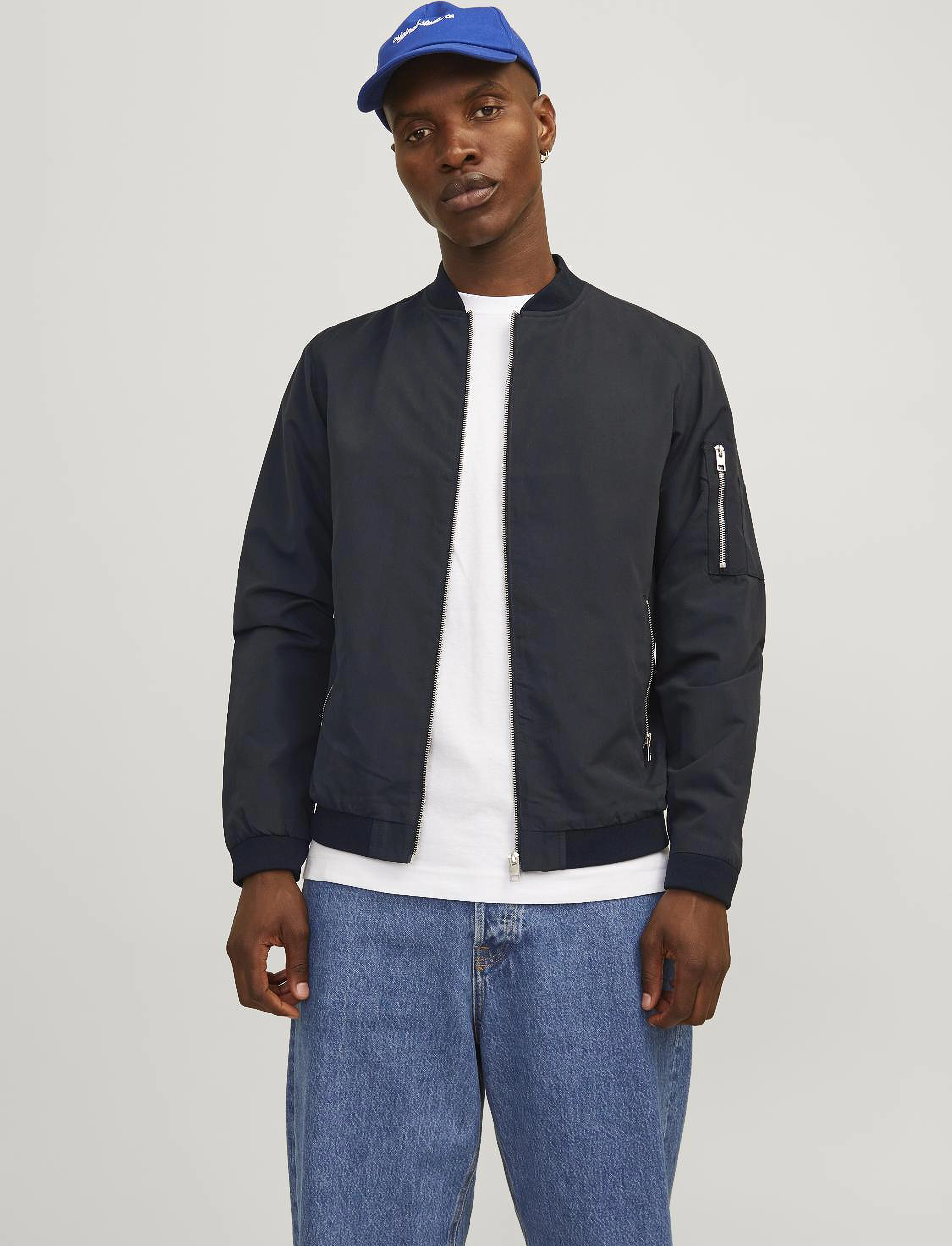 Jack & Jones Jjerush Bomber Noos, XS, Black, Jakker > Bomberjakker, Herre