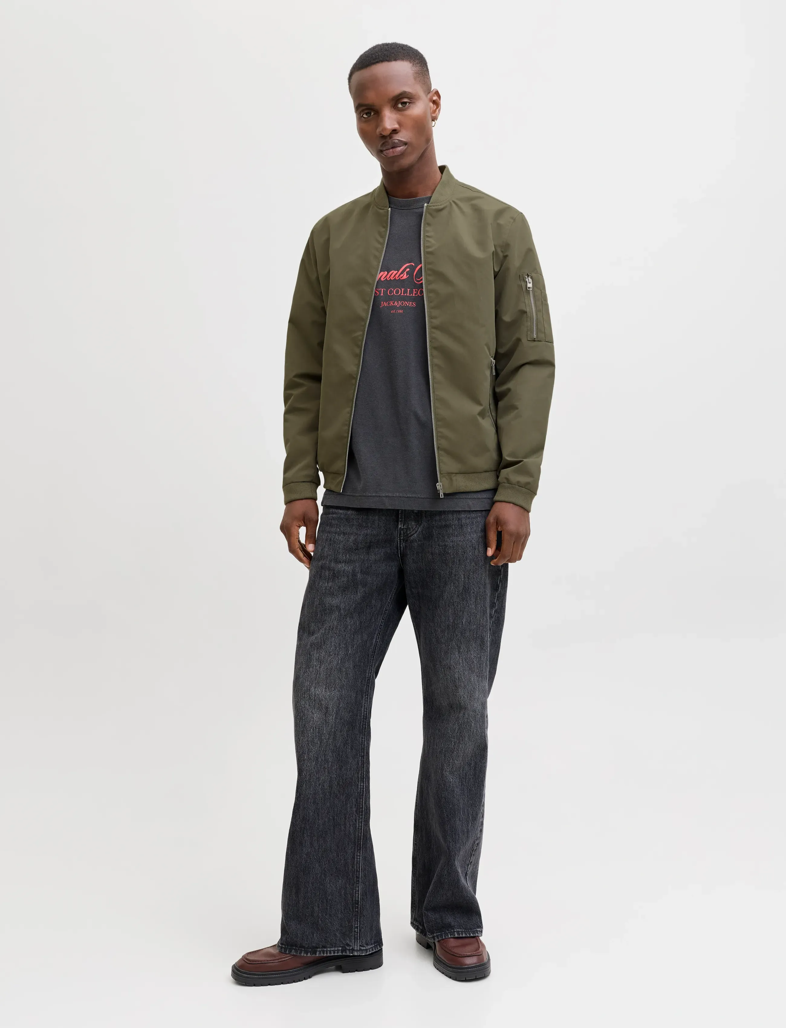Jack & Jones - JJERUSH BOMBER NOOS - spring jackets - dusty olive - 3