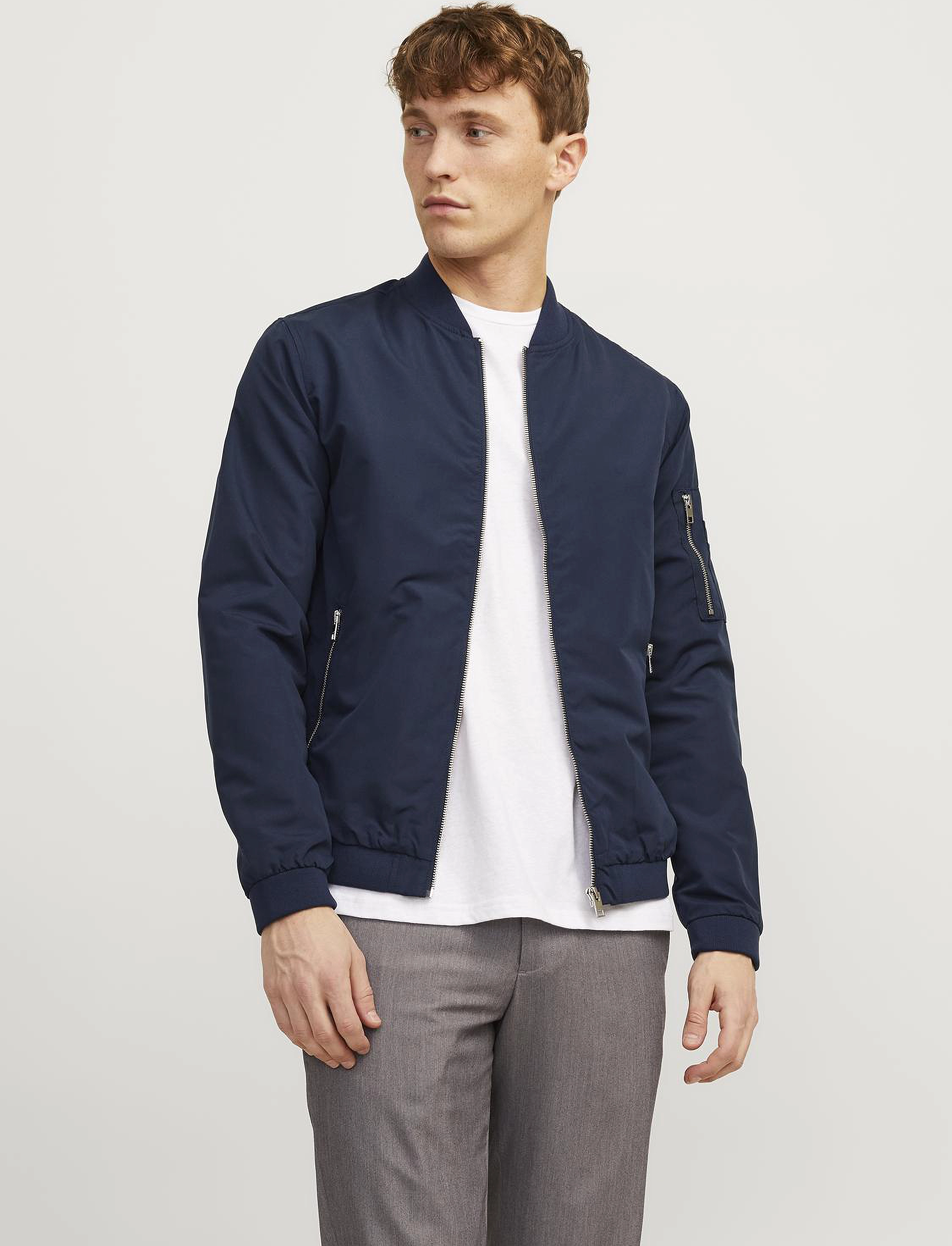 Jack & Jones Jjerush Bomber Noos, Mænd, Bomberjakke, Navy, Str: M